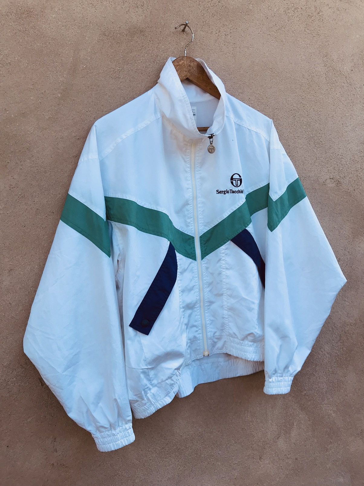 Sergio Tacchini VINTAGE SERGIO TACCHINI WINDBREAKER JACKET Size US L / EU 52-54 / 3 - 3 Thumbnail