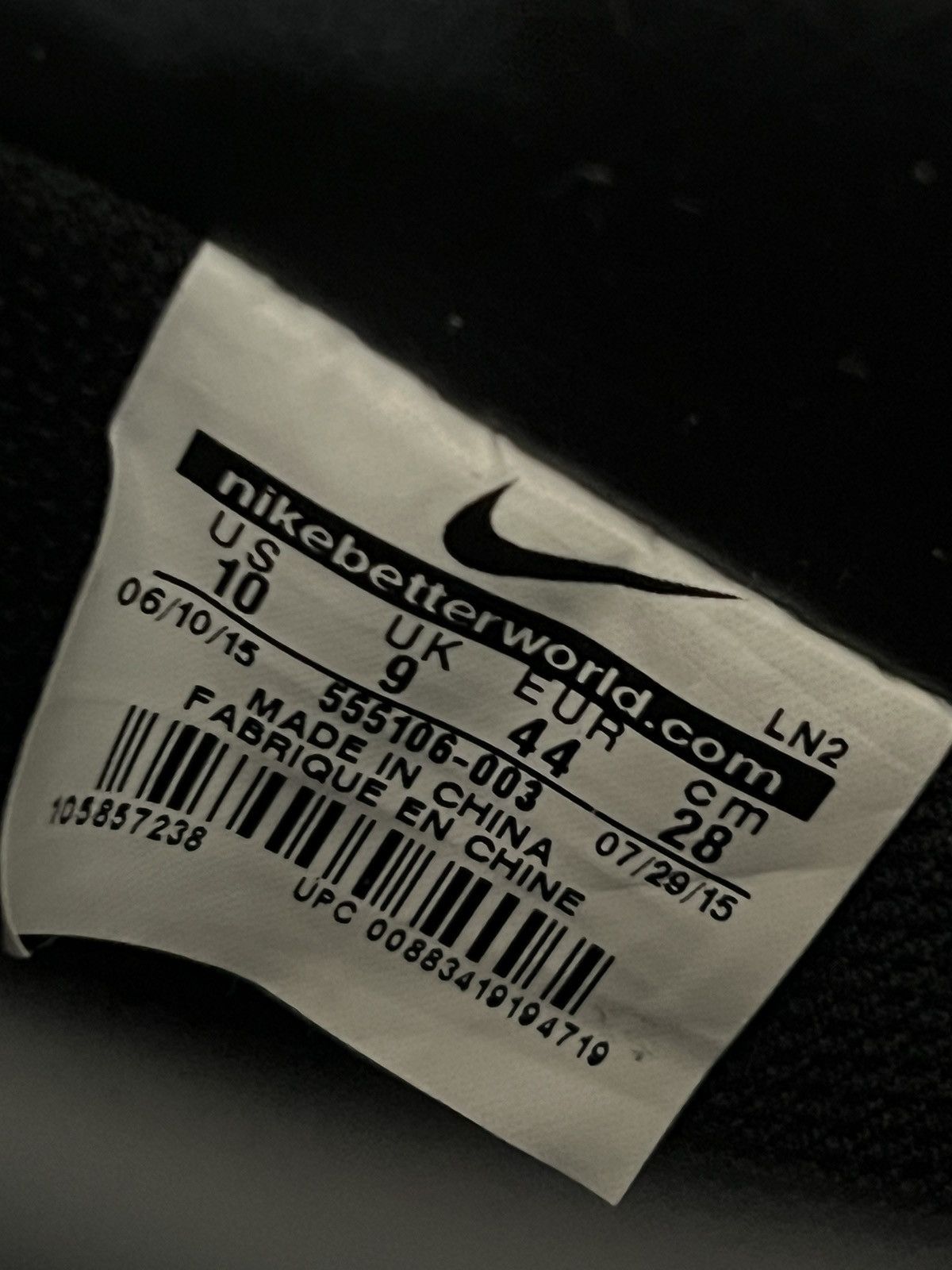Nike NIKELAB AIR FORCE 1 LOW - BLACK Size US 10 / EU 43 - 8 Thumbnail