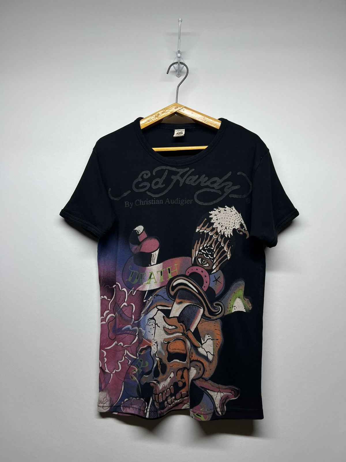 Ed Hardy × Vintage Vintage Y2k Rare Ed Hardy Skull ☠️ Big Logo T-Shirt 90’s Size S / US 4 / IT 40 - 2 Thumbnail