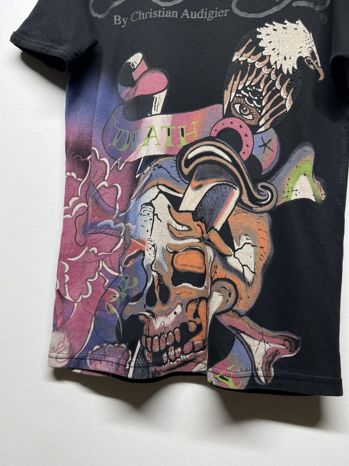 Ed Hardy × Vintage Vintage Y2k Rare Ed Hardy Skull ☠️ Big Logo T-Shirt 90’s Size S / US 4 / IT 40 - 4 Thumbnail