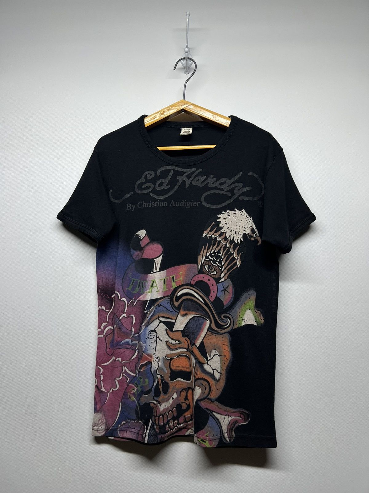 Ed Hardy × Vintage Vintage Y2k Rare Ed Hardy Skull ☠️ Big Logo T-Shirt 90’s Size S / US 4 / IT 40 - 1 Thumbnail