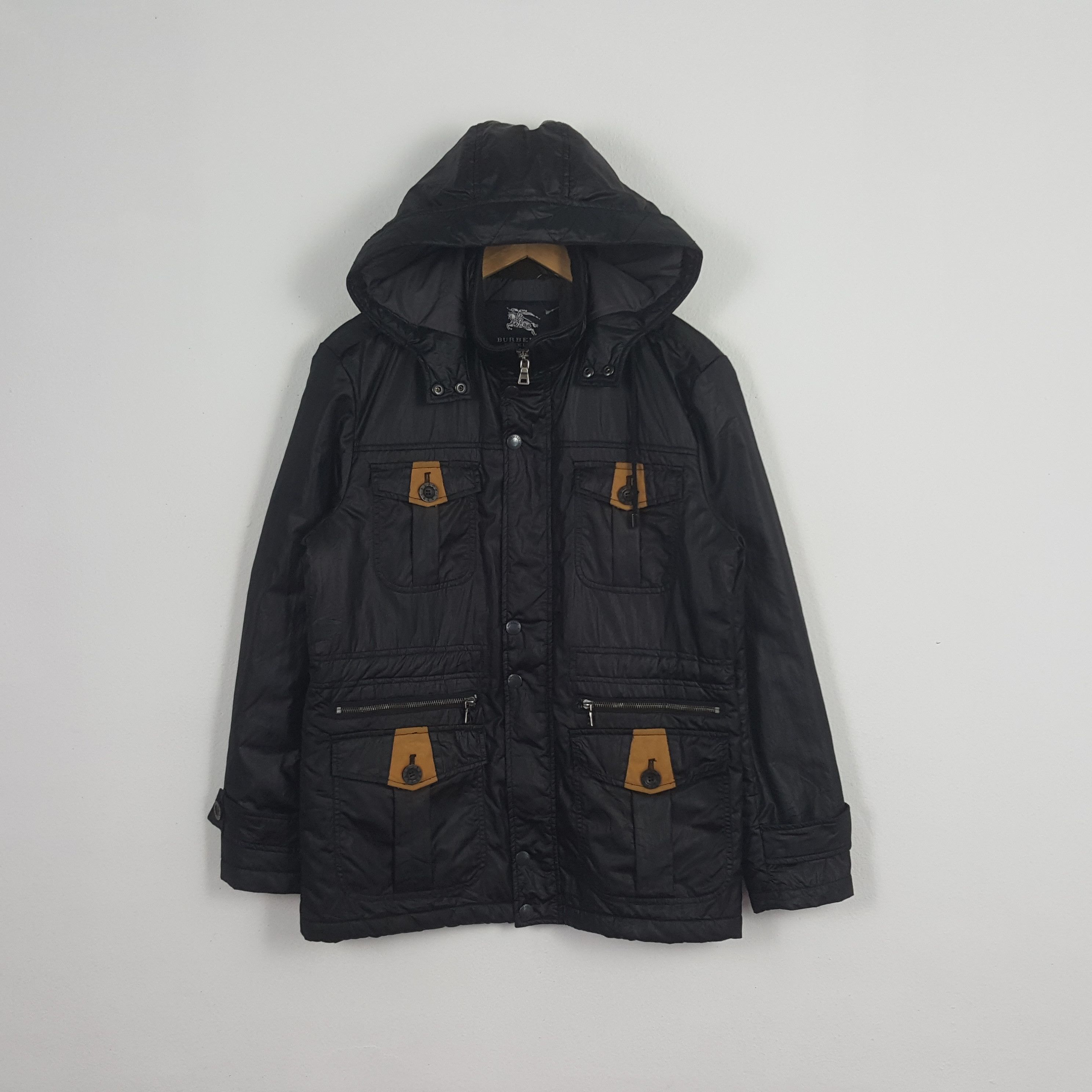 Burberry Vintage Burberry Black Label Pocket Design Hoodies Jacket Size US L / EU 52-54 / 3 - 1 Thumbnail