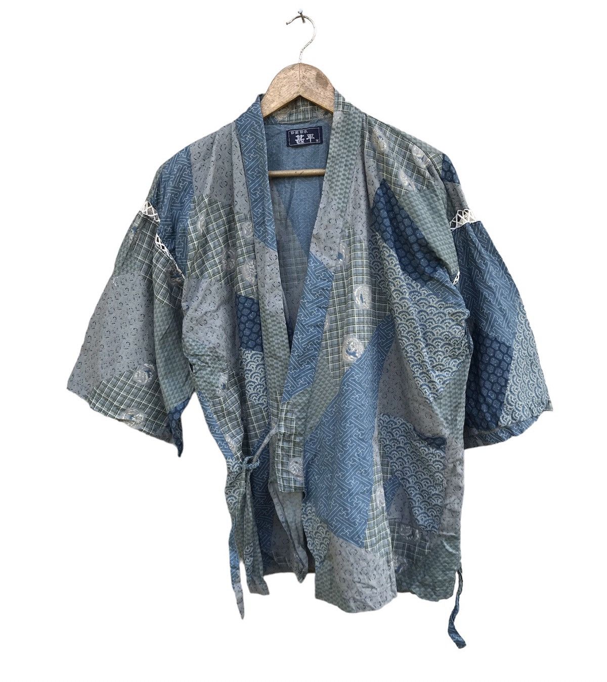 image of Archival Clothing x Kimono Japan Dragon Kimono Patchwork Japanese Samurai Kapital Style (Size Mediu