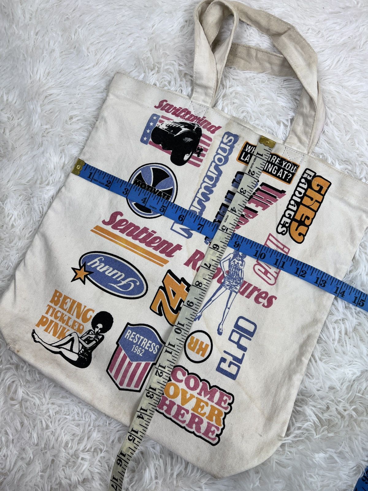 Hysteric Glamour Japanese Brand Inspired by Hysteric Glamour Canvas Totebag Size ONE SIZE - 6 Thumbnail