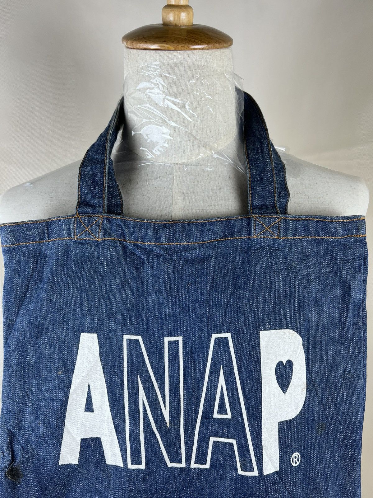 Vintage Japanese Brand Anap Denim Tote Bag