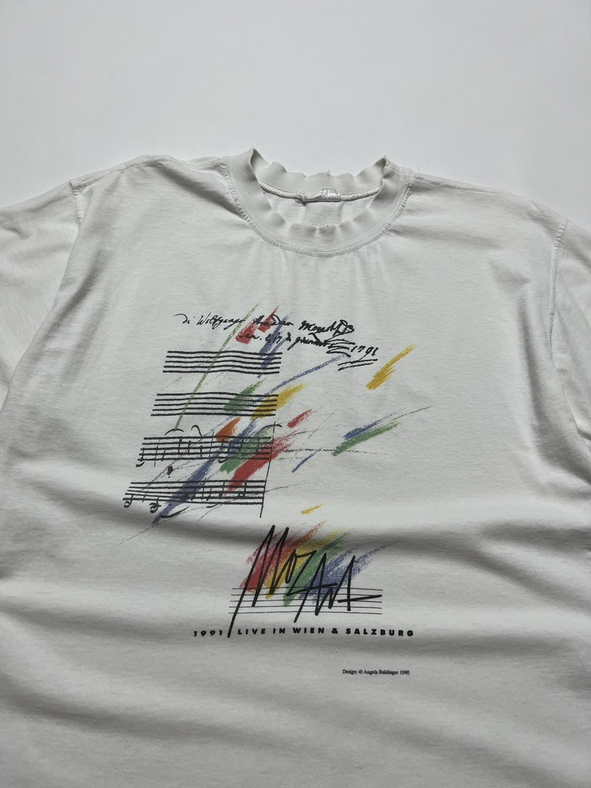 Vintage 1990 Mozart Live in Wien & Salzburg T Shirt by A. Baldinger Size US L / EU 52-54 / 3 - 2 Thumbnail