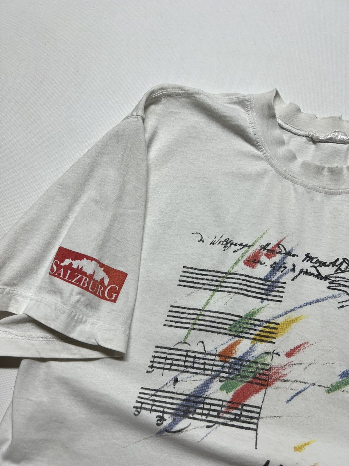 Vintage 1990 Mozart Live in Wien & Salzburg T Shirt by A. Baldinger Size US L / EU 52-54 / 3 - 6 Thumbnail
