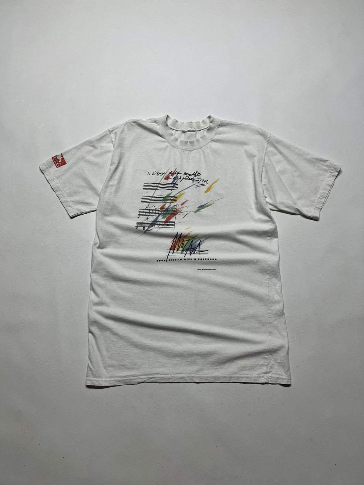 Vintage 1990 Mozart Live in Wien & Salzburg T Shirt by A. Baldinger Size US L / EU 52-54 / 3 - 1 Thumbnail