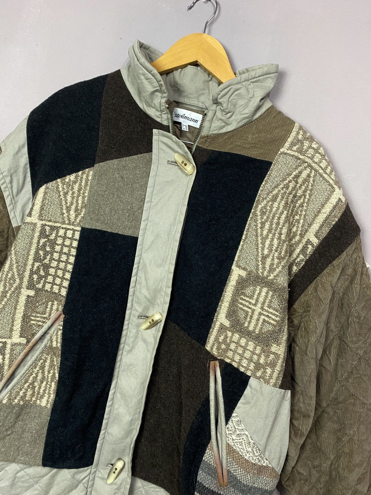 Vintage 💥RARE💥 Sportwear By Steilmann Abstract Zipper button jacket Size US L / EU 52-54 / 3 - 11 Thumbnail