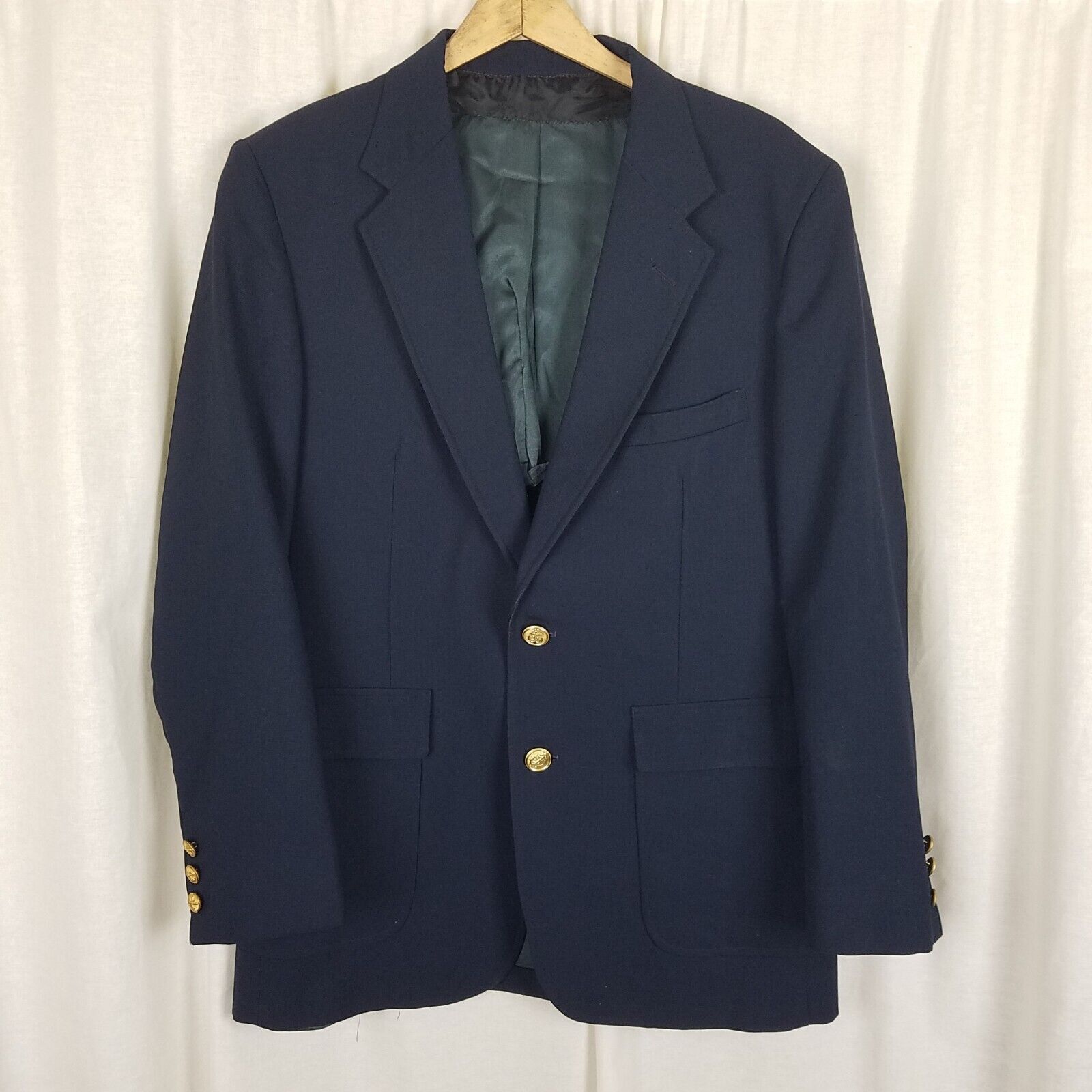 Vintage The Firehouse Sportcoat Jacket Blazer Gold Buttons
