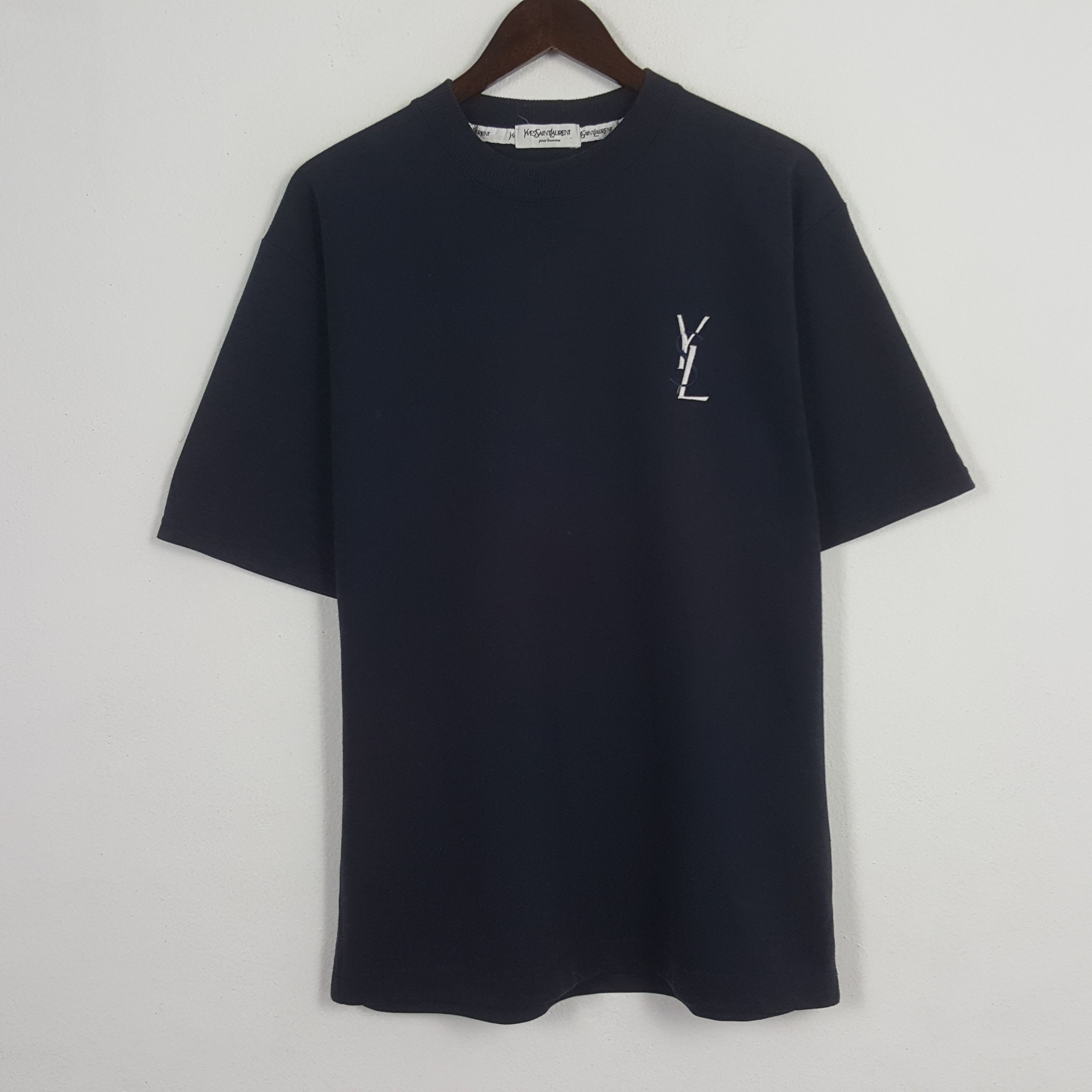 Vintage Vintage Yves Saint Laurent Tshirt Size US L / EU 52-54 / 3 - 3 Thumbnail