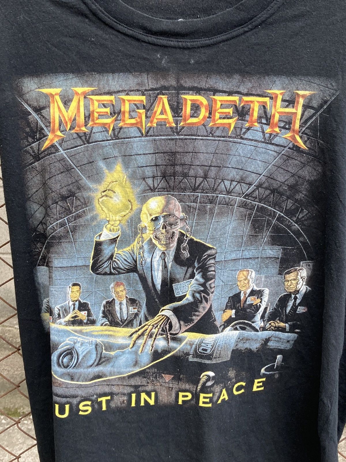 Band Tees × Megadeth × Vintage 90’s vintage Megadeth rust in peace double logo shirt Size US M / EU 48-50 / 2 - 3 Thumbnail