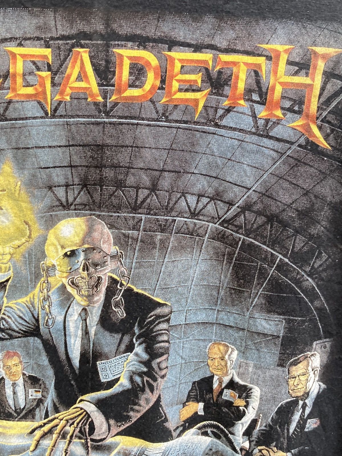 Band Tees × Megadeth × Vintage 90’s vintage Megadeth rust in peace double logo shirt Size US M / EU 48-50 / 2 - 5 Thumbnail