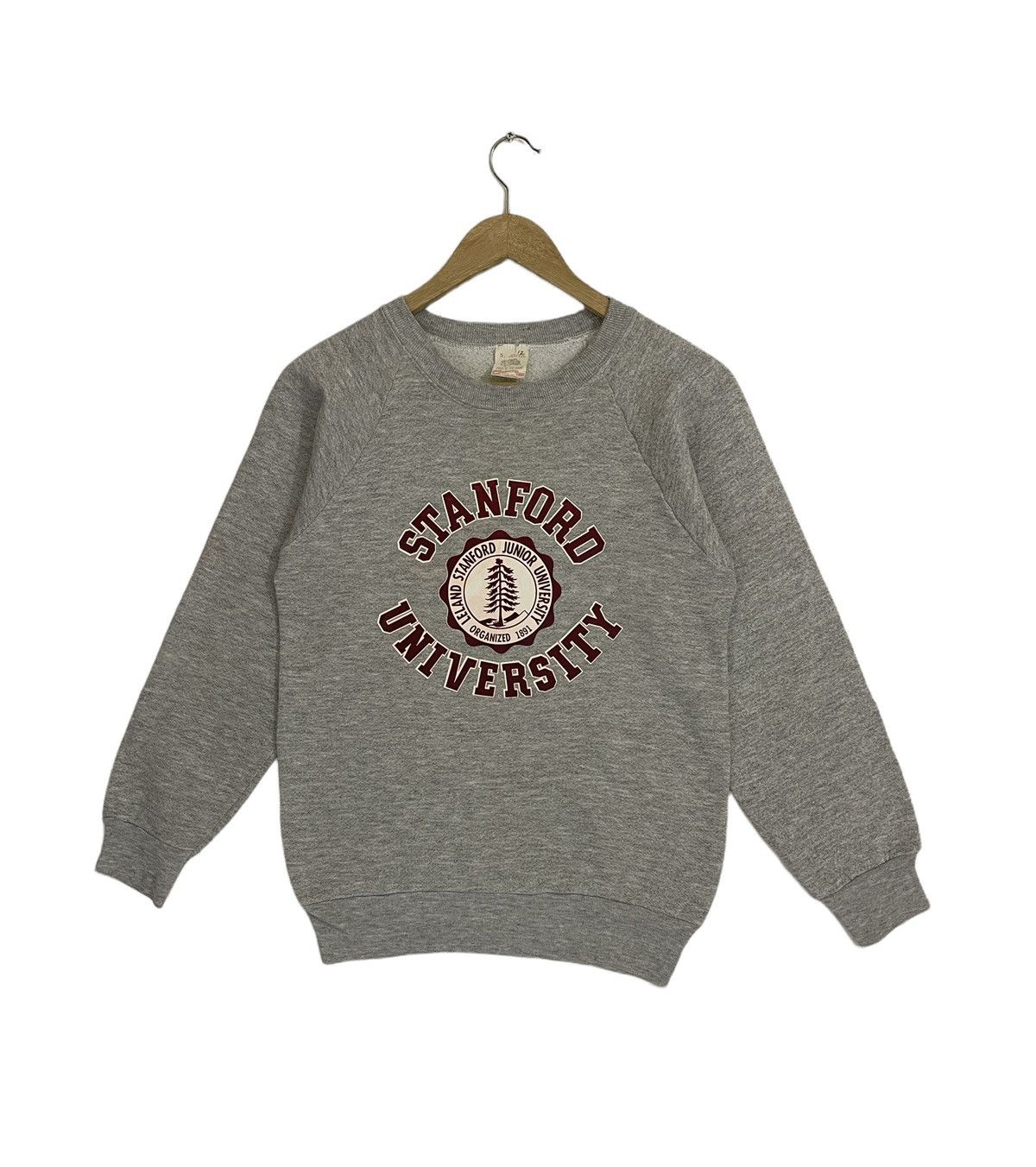 Sweat à Capuche Stanford California Vintage - Style Varsity Sport Marine, Coupe Classique, 241g