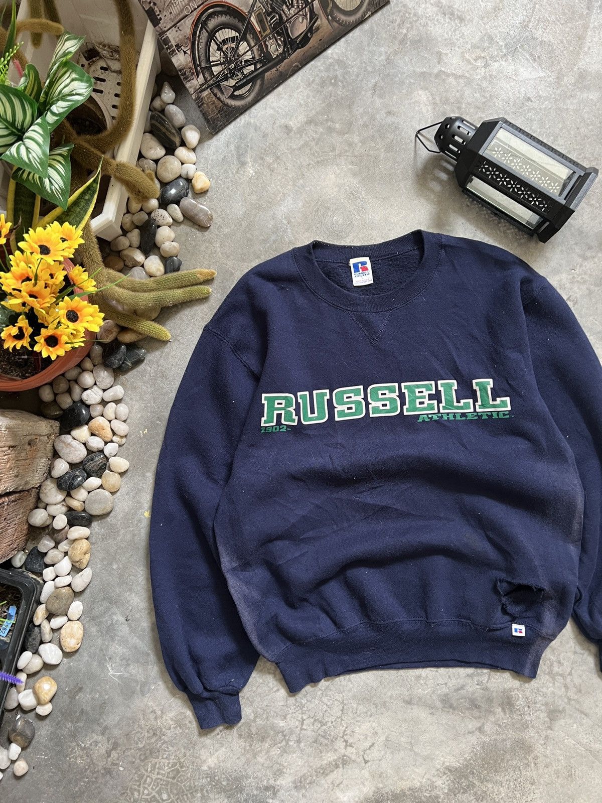 Russell Athletic × Vintage VTG 🏴‍☠️ Russel Athletic Crewneck Sweatshirt Size US L / EU 52-54 / 3 - 4 Thumbnail