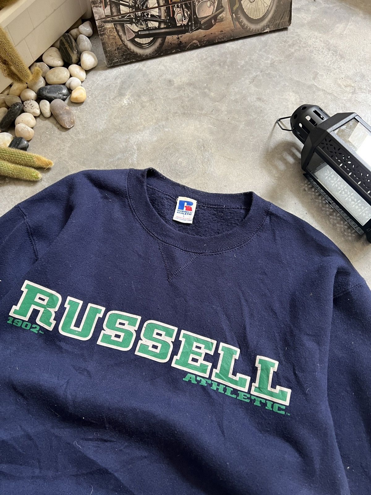 Russell Athletic × Vintage VTG 🏴‍☠️ Russel Athletic Crewneck Sweatshirt Size US L / EU 52-54 / 3 - 6 Thumbnail