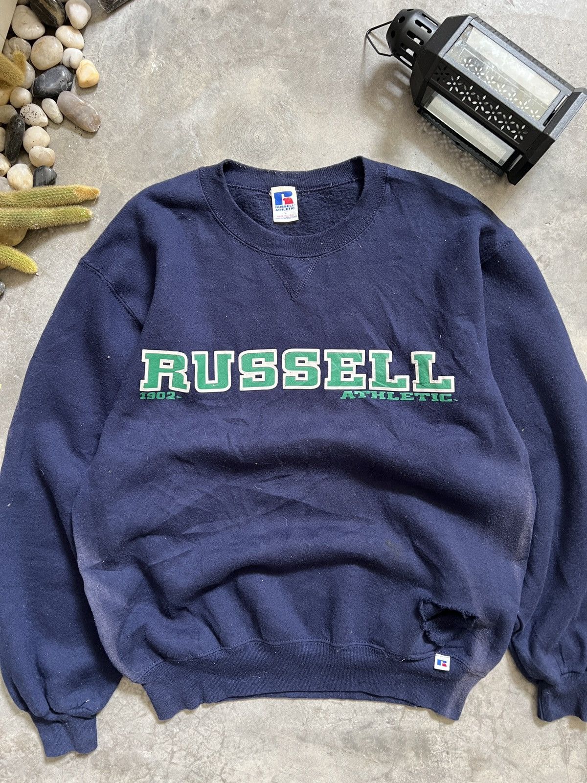 Russell Athletic × Vintage VTG 🏴‍☠️ Russel Athletic Crewneck Sweatshirt Size US L / EU 52-54 / 3 - 3 Thumbnail