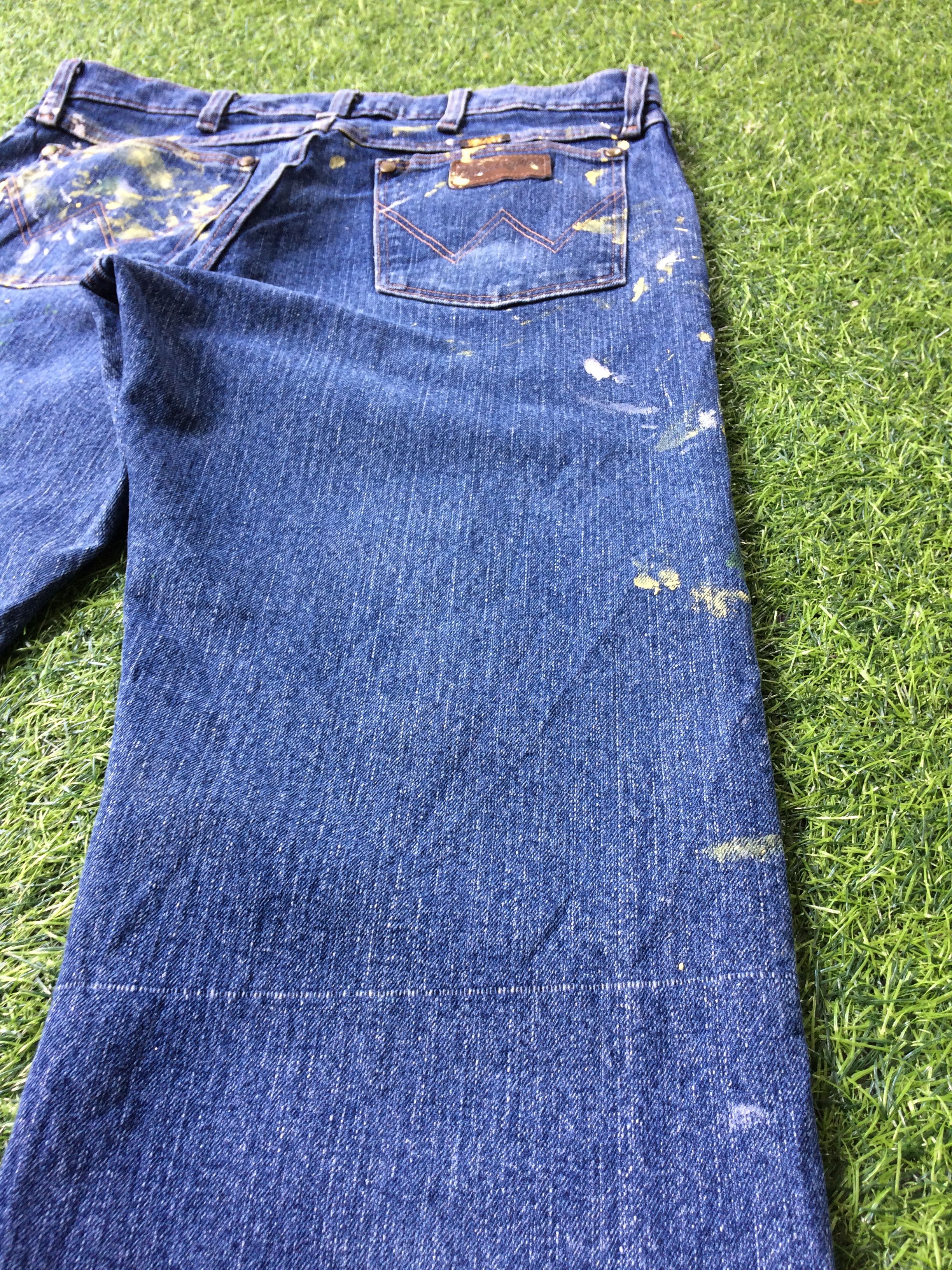 Unsound Rags Wrangler Western Distressed Paint Splatter Jeans #B-510 Size US 34 / EU 50 - 9 Thumbnail