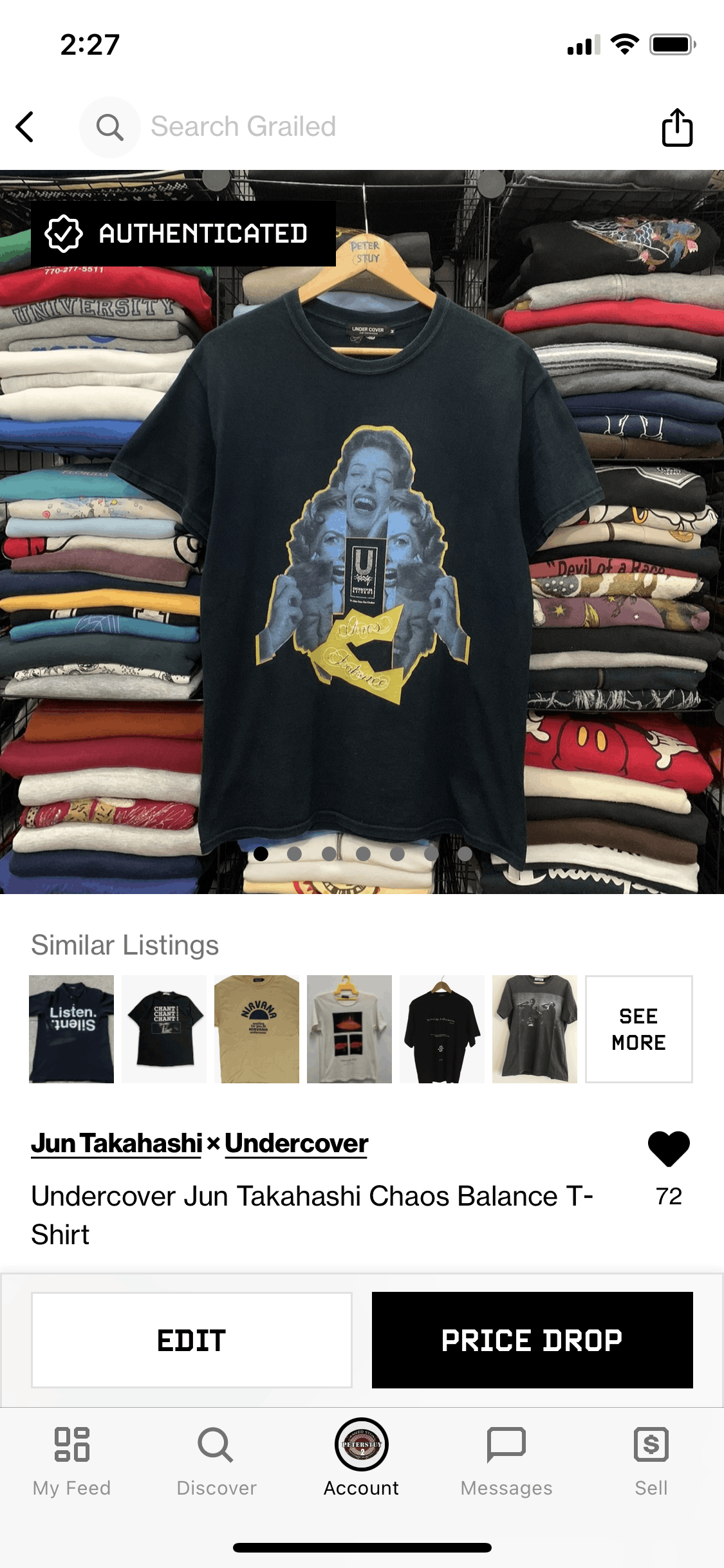 Undercover Undercover Jun Takahashi Chaos Balance T-Shirt Size US M / EU 48-50 / 2 - 8 Thumbnail