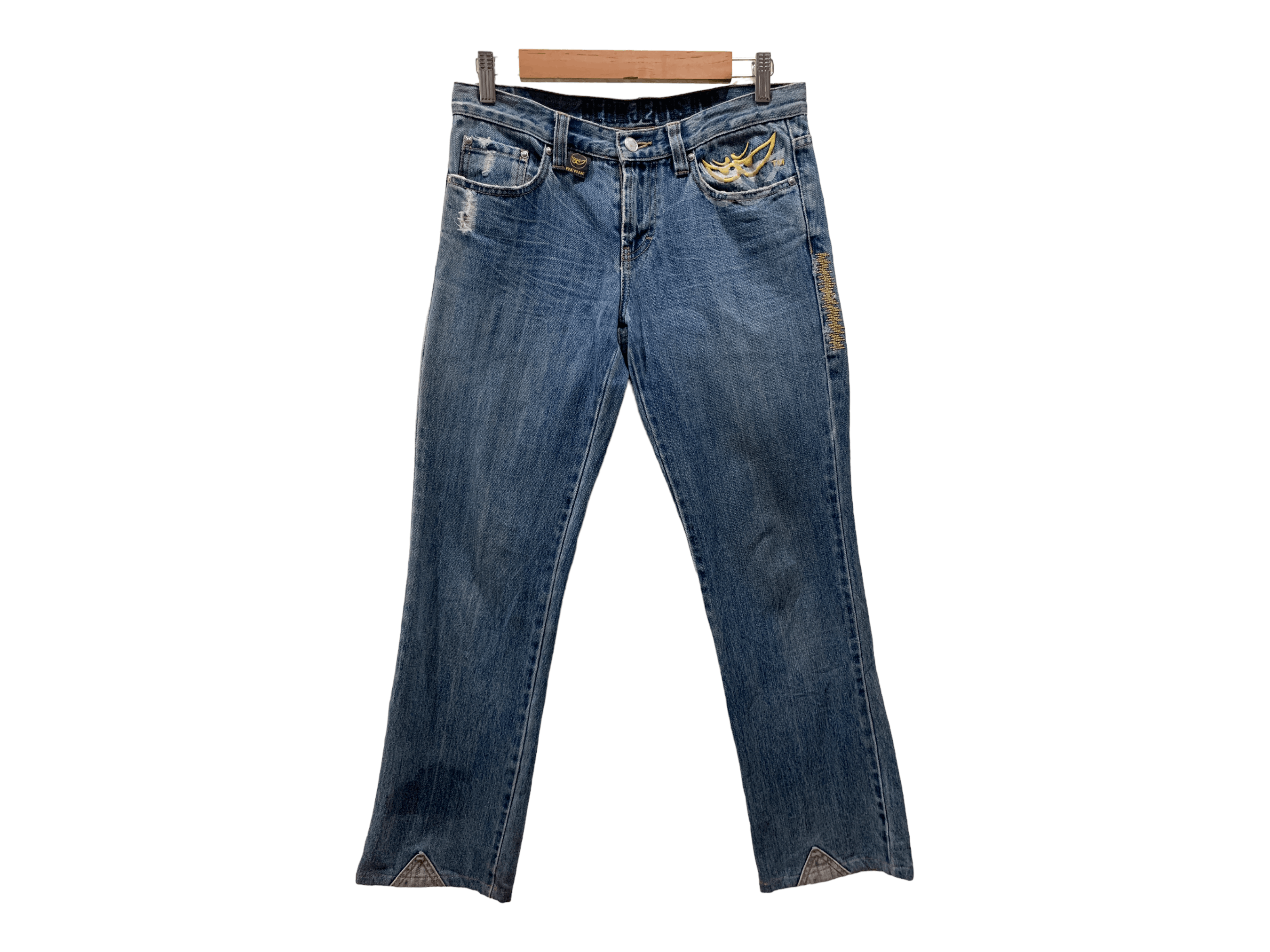 image of Rockers Berik Jeans Distressed Jeans in Blue, Men's (Size 29)