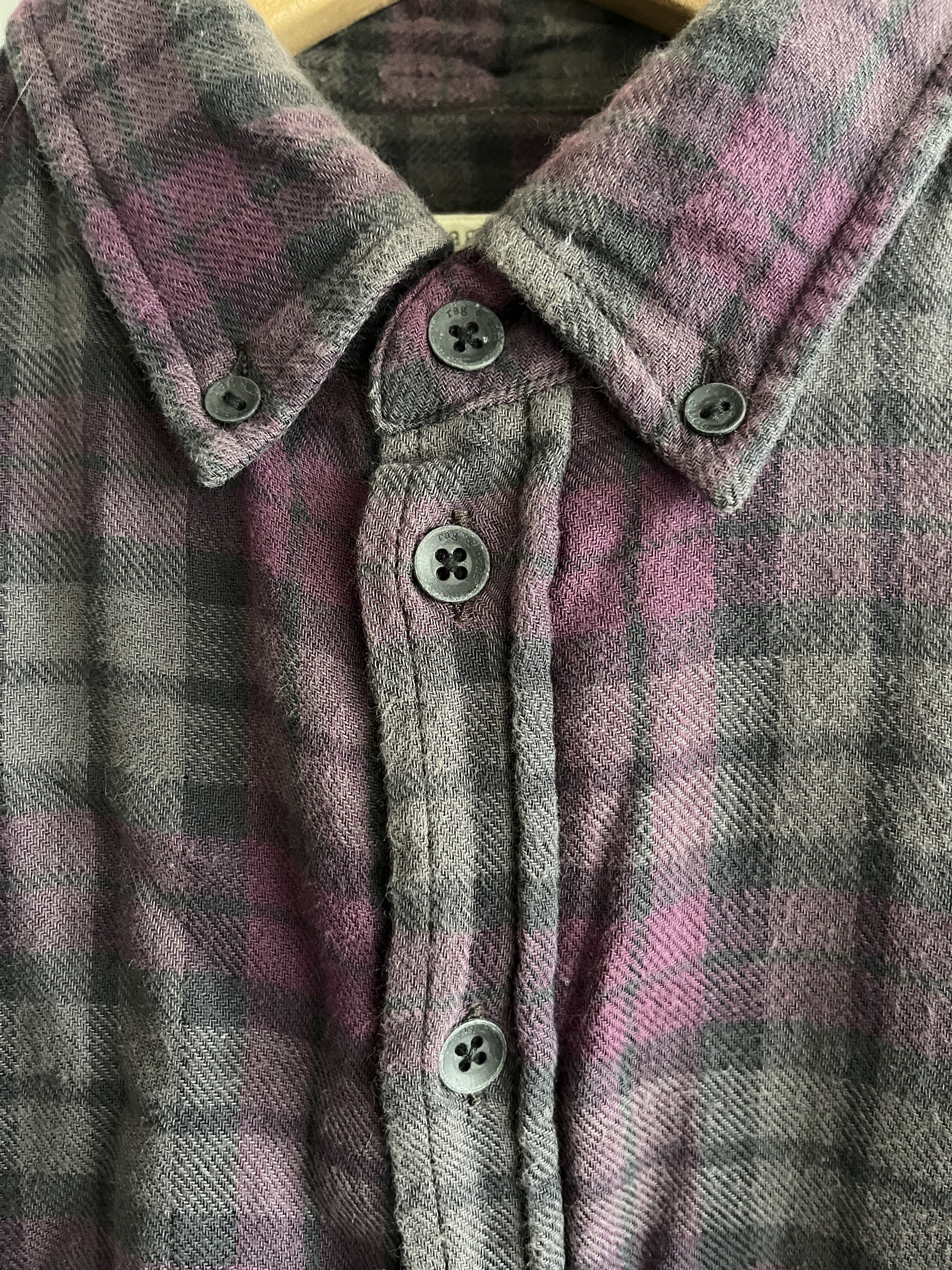 Rag & Bone Rag & Bone Purple & Grey Plaid Flannel S M L Size US S / EU 44-46 / 1 - 3 Thumbnail