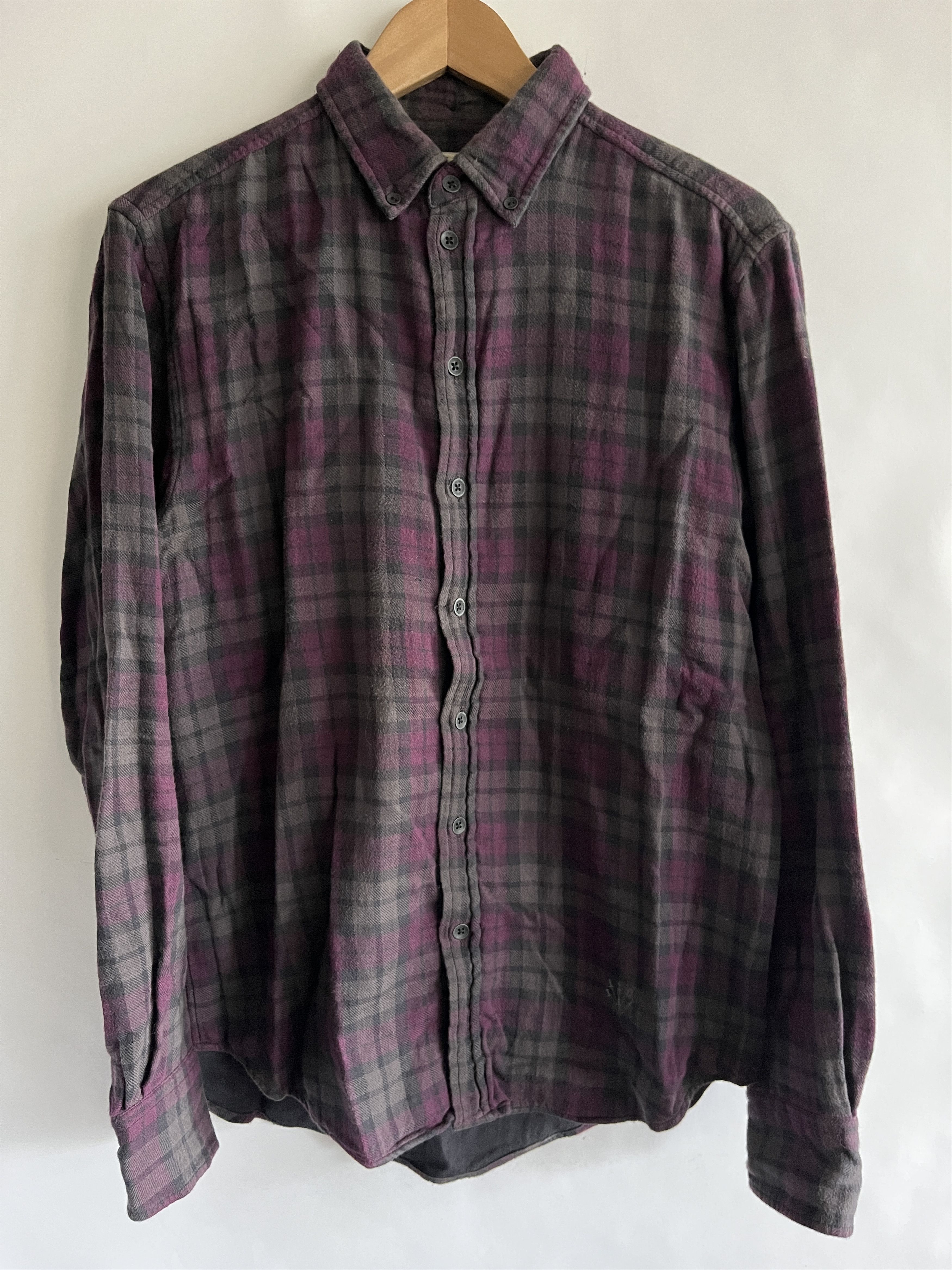Rag & Bone Rag & Bone Purple & Grey Plaid Flannel S M L Size US S / EU 44-46 / 1 - 1 Thumbnail