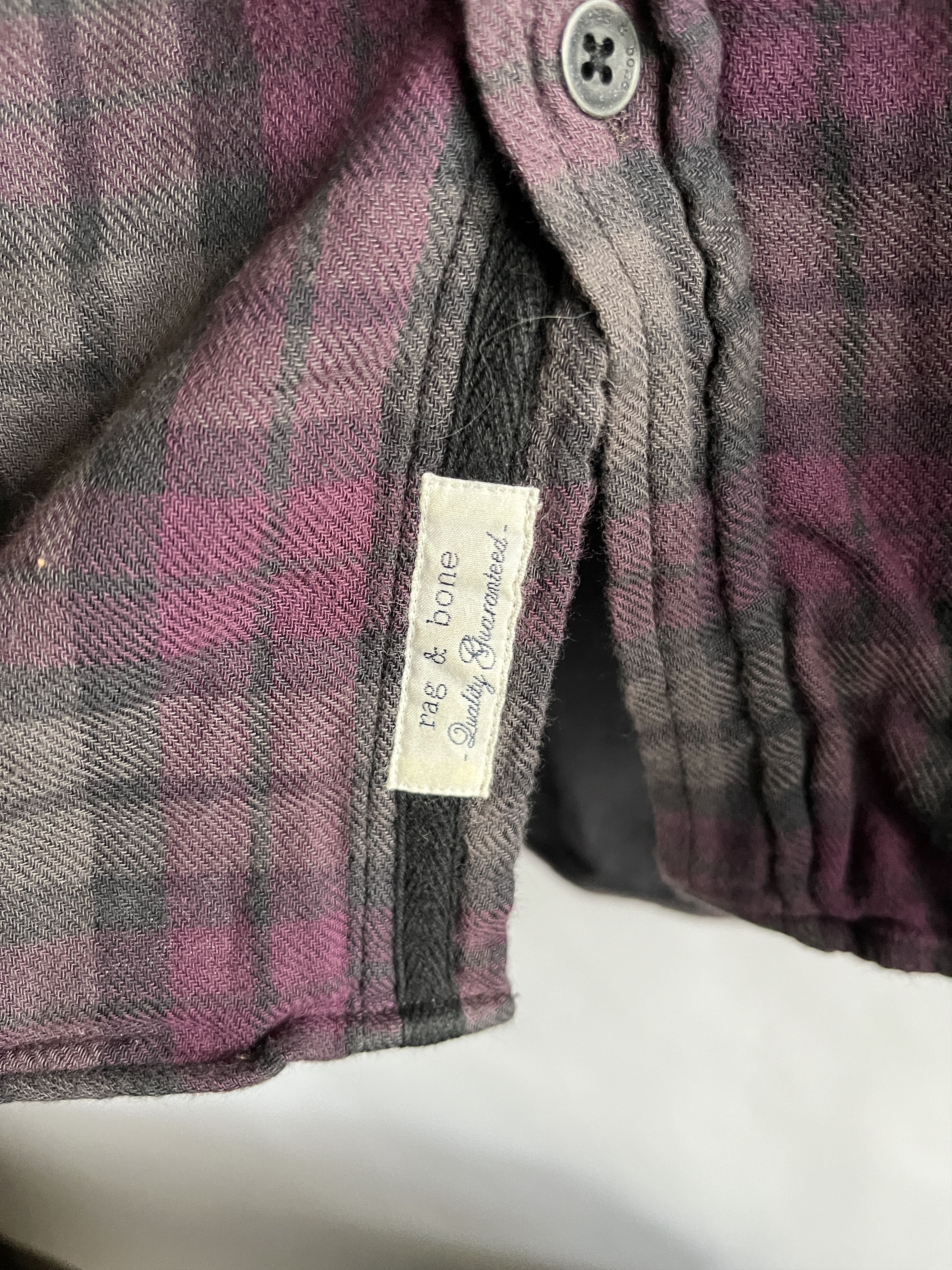 Rag & Bone Rag & Bone Purple & Grey Plaid Flannel S M L Size US S / EU 44-46 / 1 - 5 Thumbnail