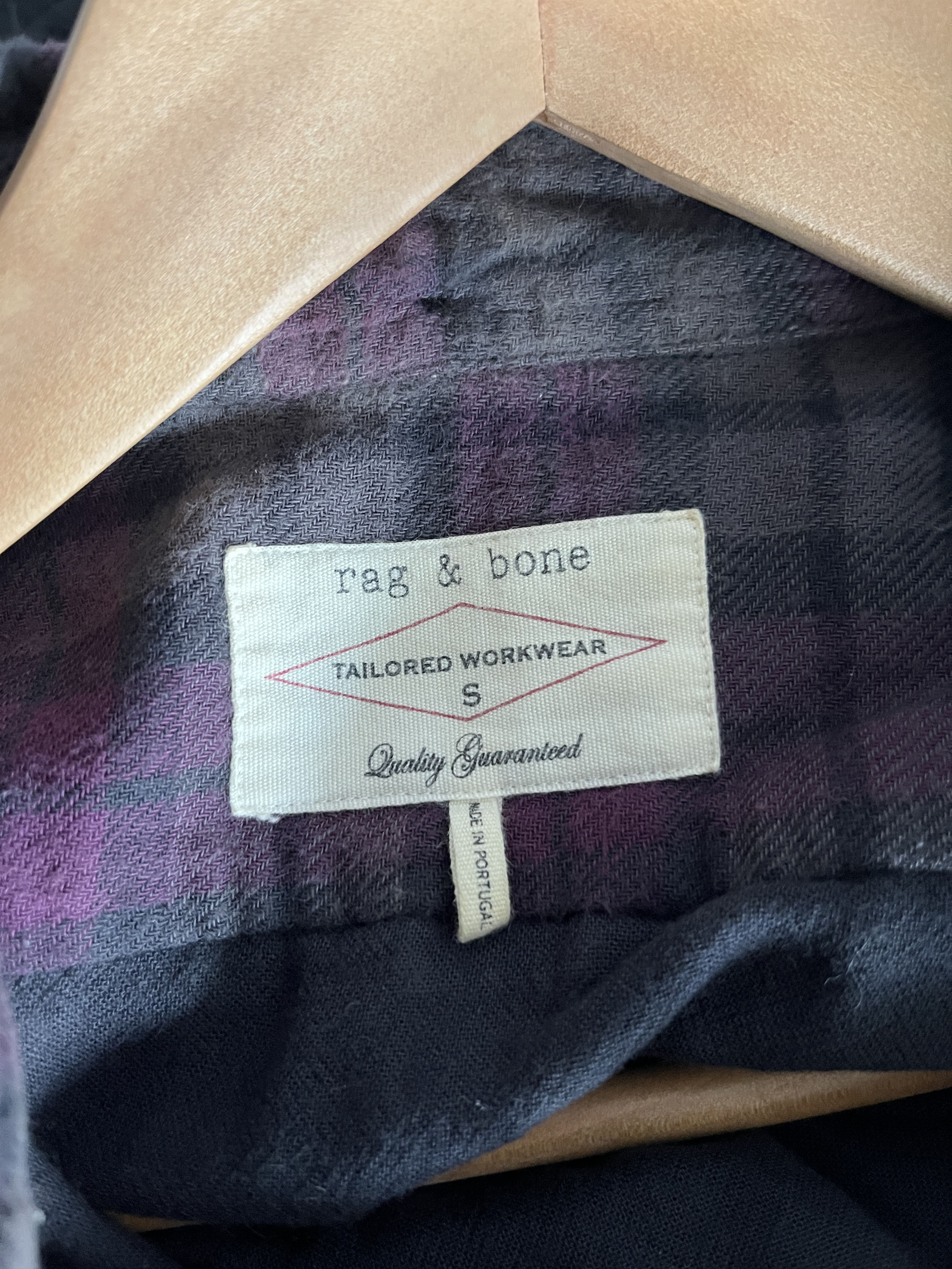 Rag & Bone Rag & Bone Purple & Grey Plaid Flannel S M L Size US S / EU 44-46 / 1 - 4 Thumbnail