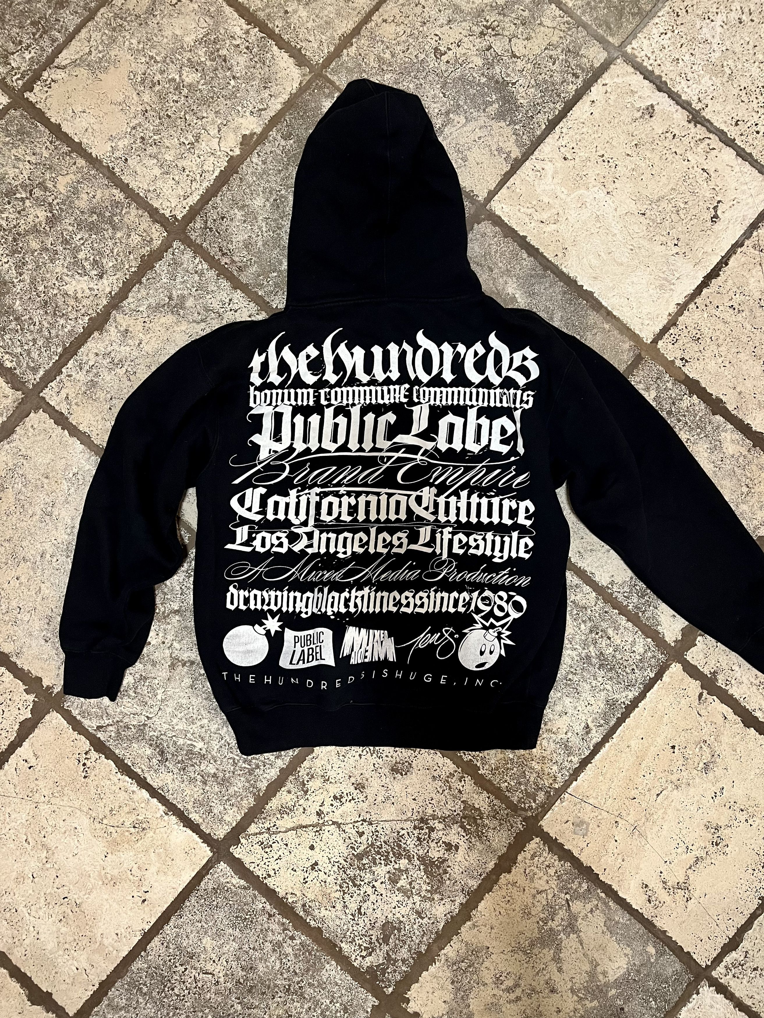 Nine Script zip hoodie