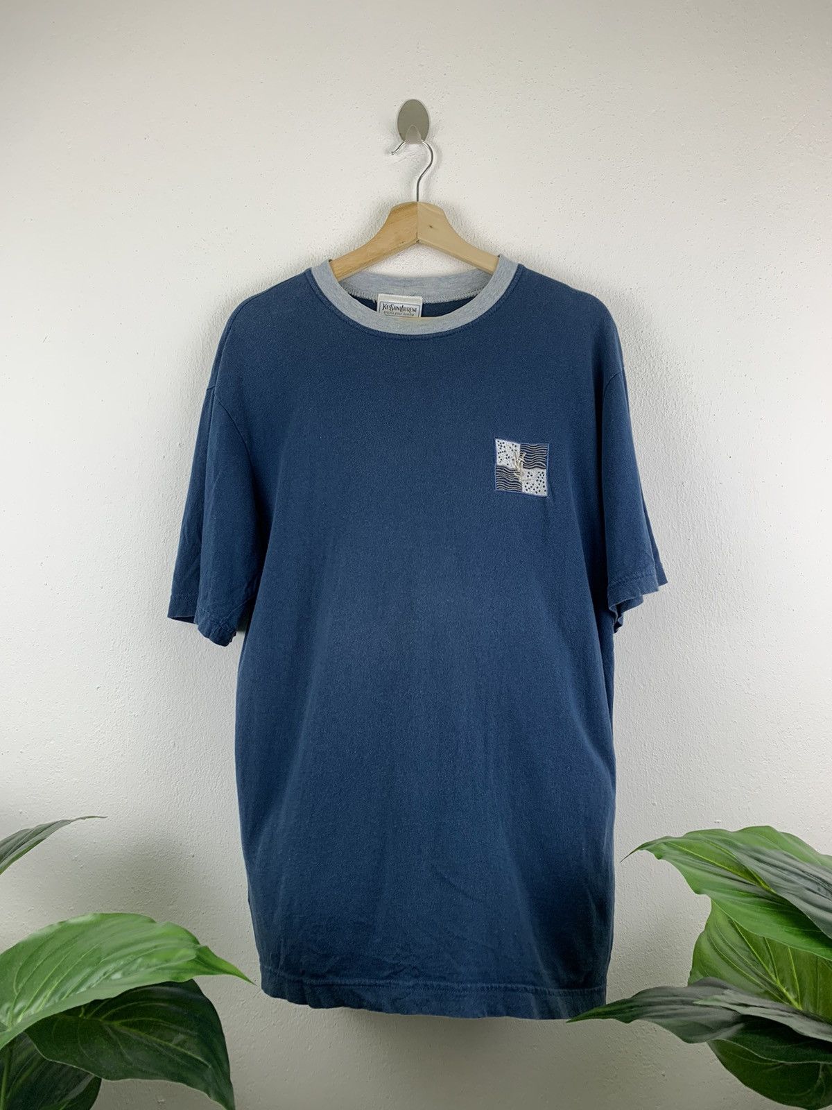 Vintage × Yves Saint Laurent Vintage YSL Big Logo Tshirt Size US M / EU 48-50 / 2 - 4 Thumbnail