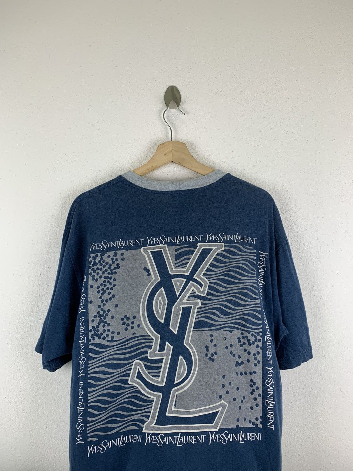 Vintage × Yves Saint Laurent Vintage YSL Big Logo Tshirt Size US M / EU 48-50 / 2 - 3 Thumbnail