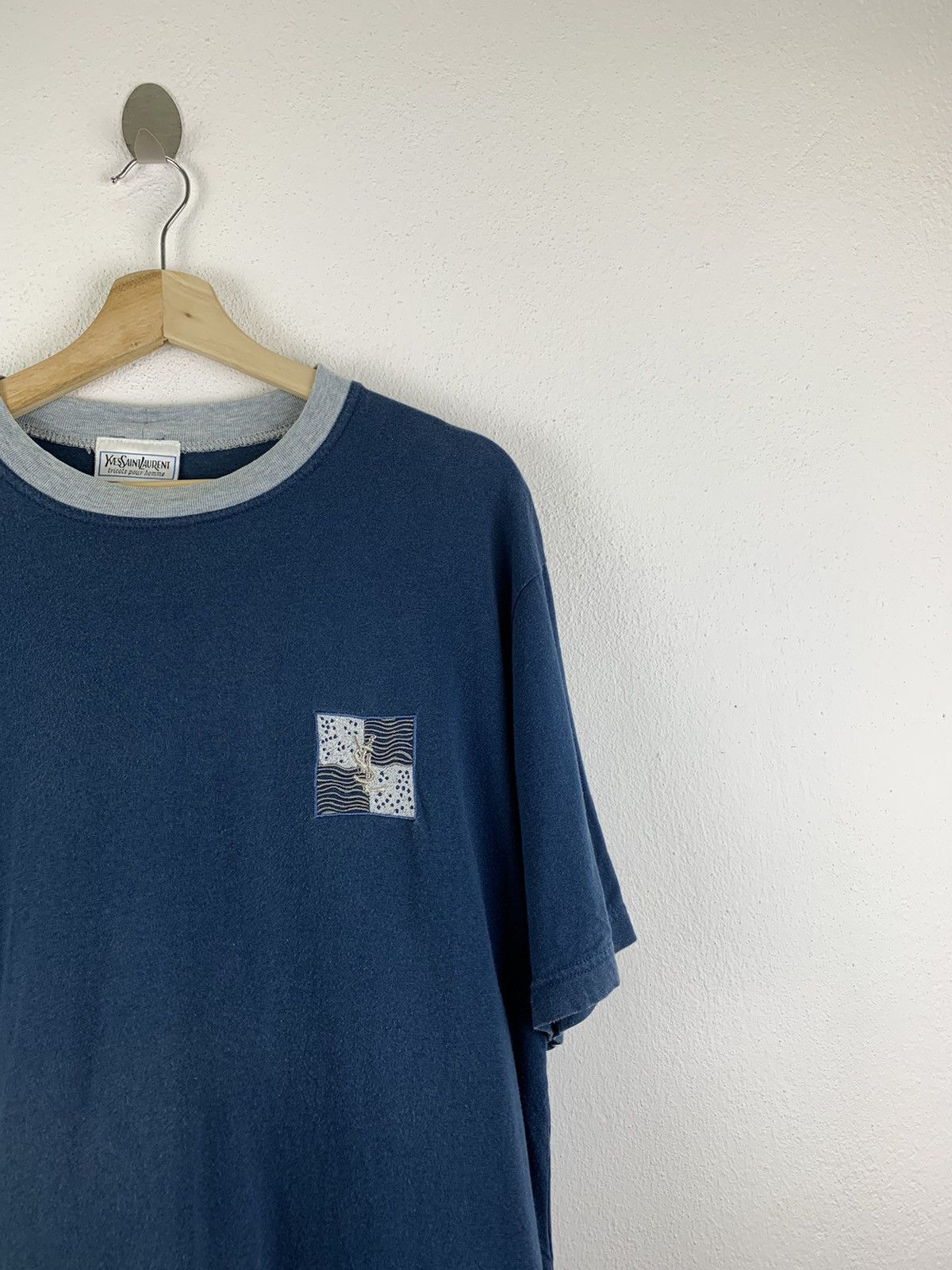 Vintage × Yves Saint Laurent Vintage YSL Big Logo Tshirt Size US M / EU 48-50 / 2 - 6 Thumbnail
