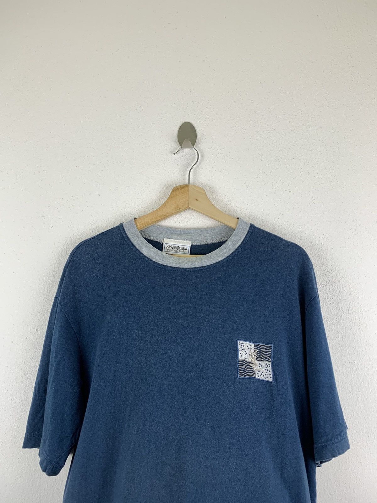 Vintage × Yves Saint Laurent Vintage YSL Big Logo Tshirt Size US M / EU 48-50 / 2 - 5 Thumbnail