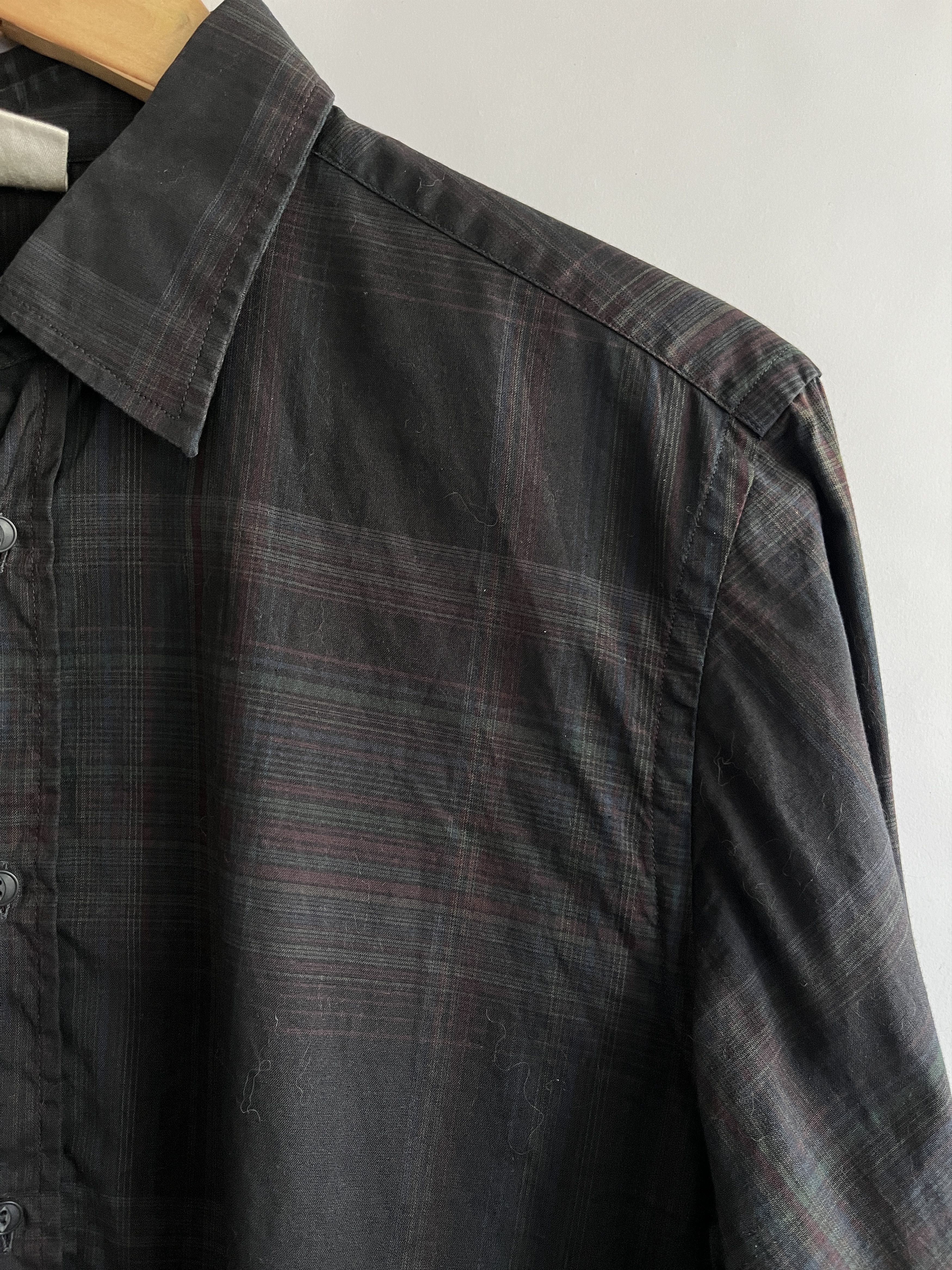 Adam Kimmel Adam Kimmel black striped plaid dress shirt Size US M / EU 48-50 / 2 - 2 Thumbnail