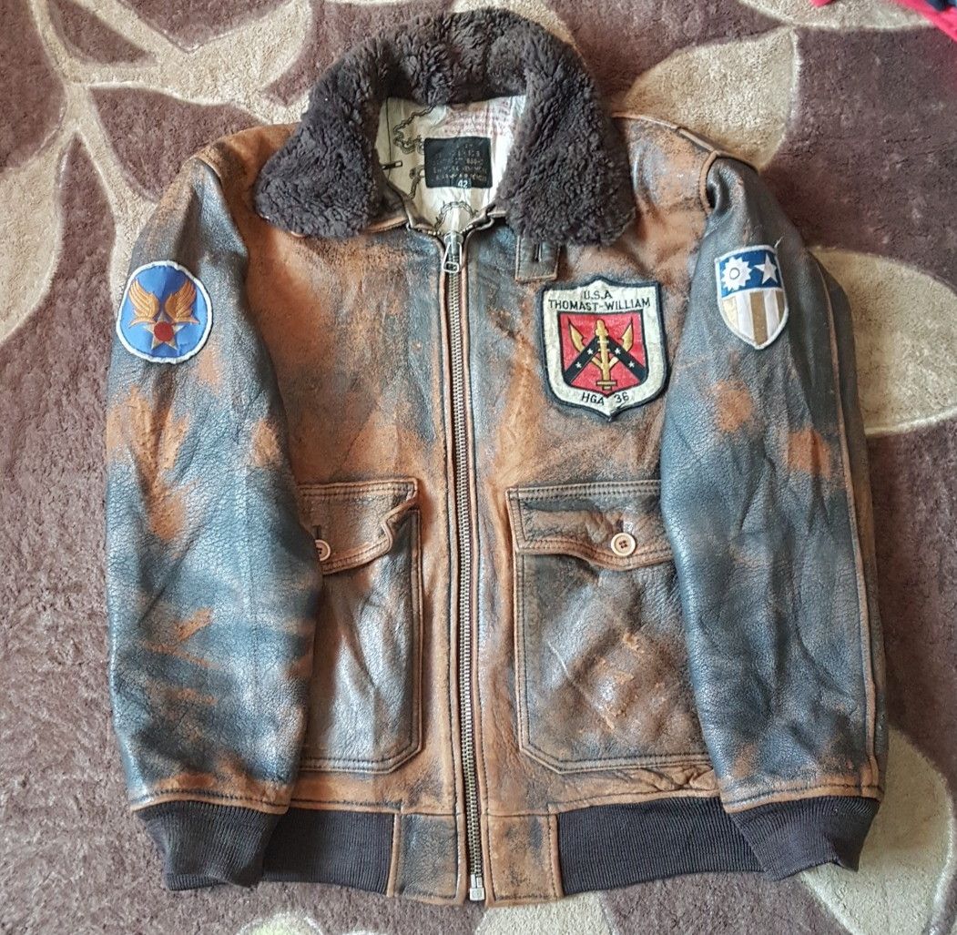 Vintage Avirex Us Air Force Flight Leather Jacket