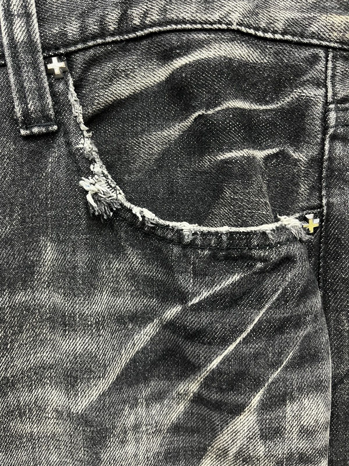 ANDSUNS 💥ANDSUNS TOKYOISM Baggy Art Distressed Denim Made in JAPAN Size US 35 - 7 Thumbnail