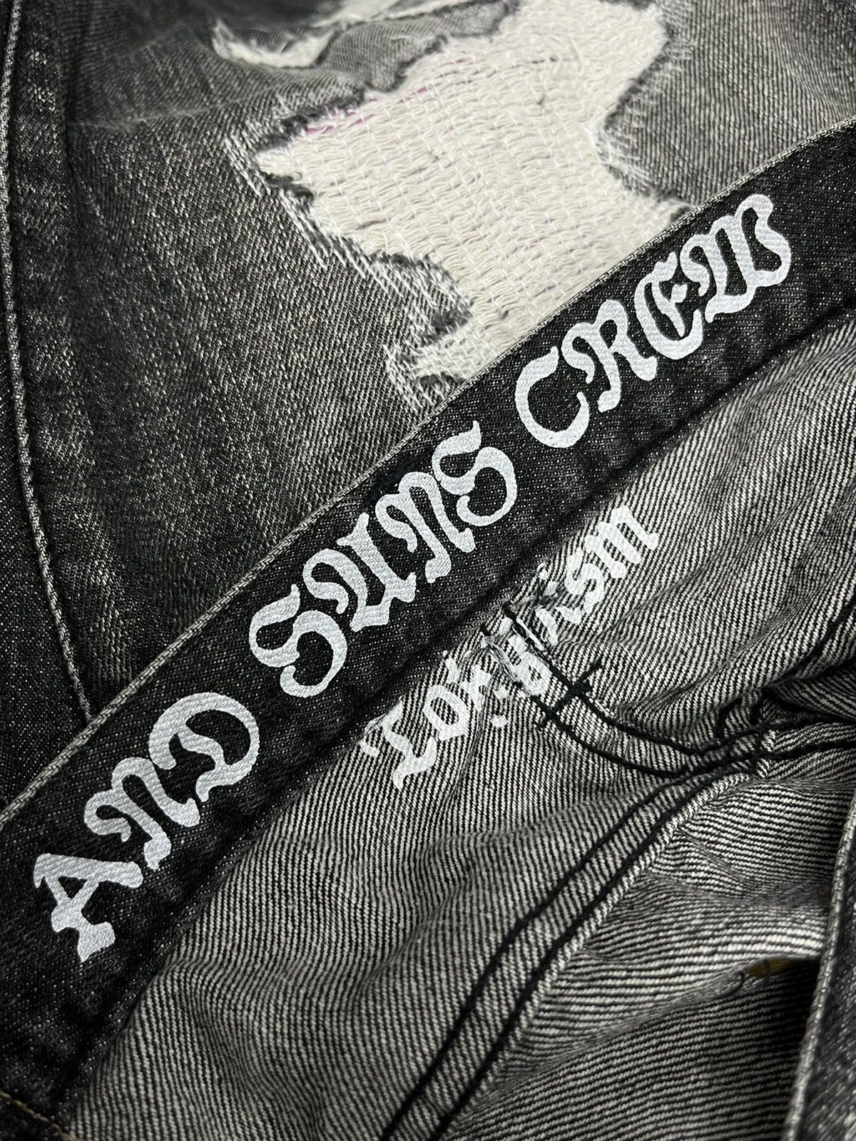 ANDSUNS 💥ANDSUNS TOKYOISM Baggy Art Distressed Denim Made in JAPAN Size US 35 - 15 Thumbnail