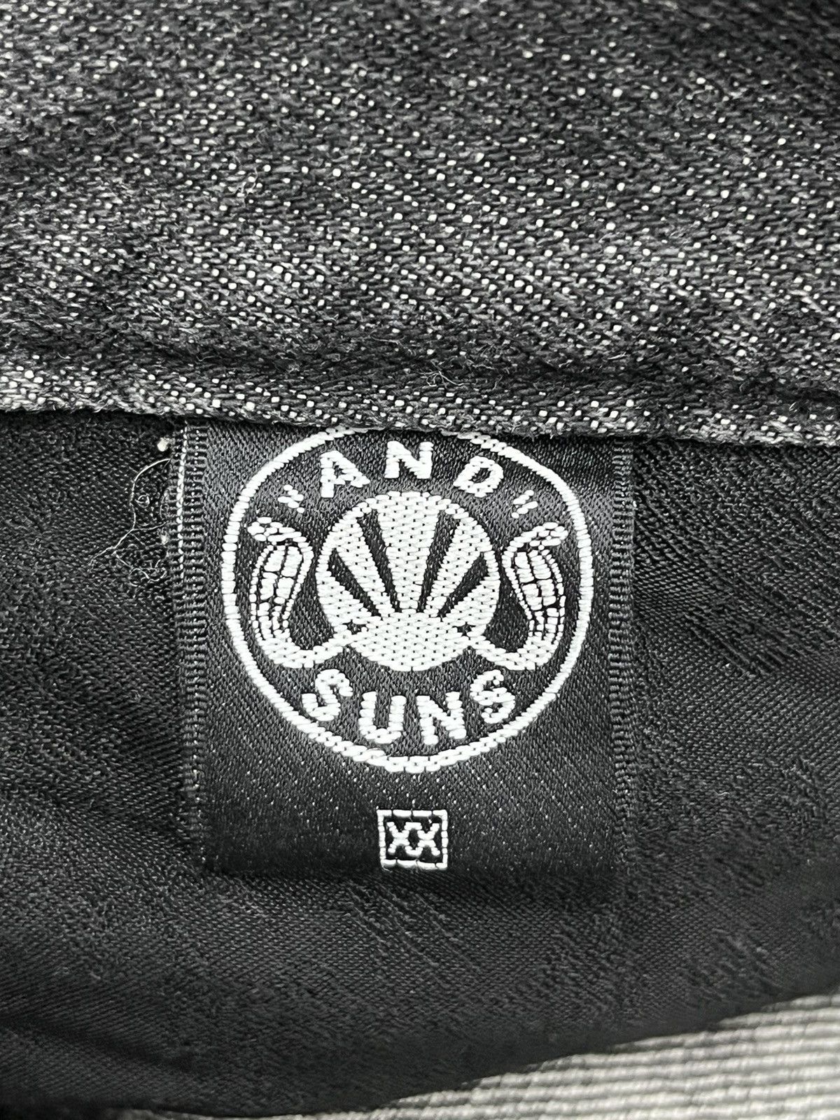 ANDSUNS 💥ANDSUNS TOKYOISM Baggy Art Distressed Denim Made in JAPAN Size US 35 - 17 Thumbnail