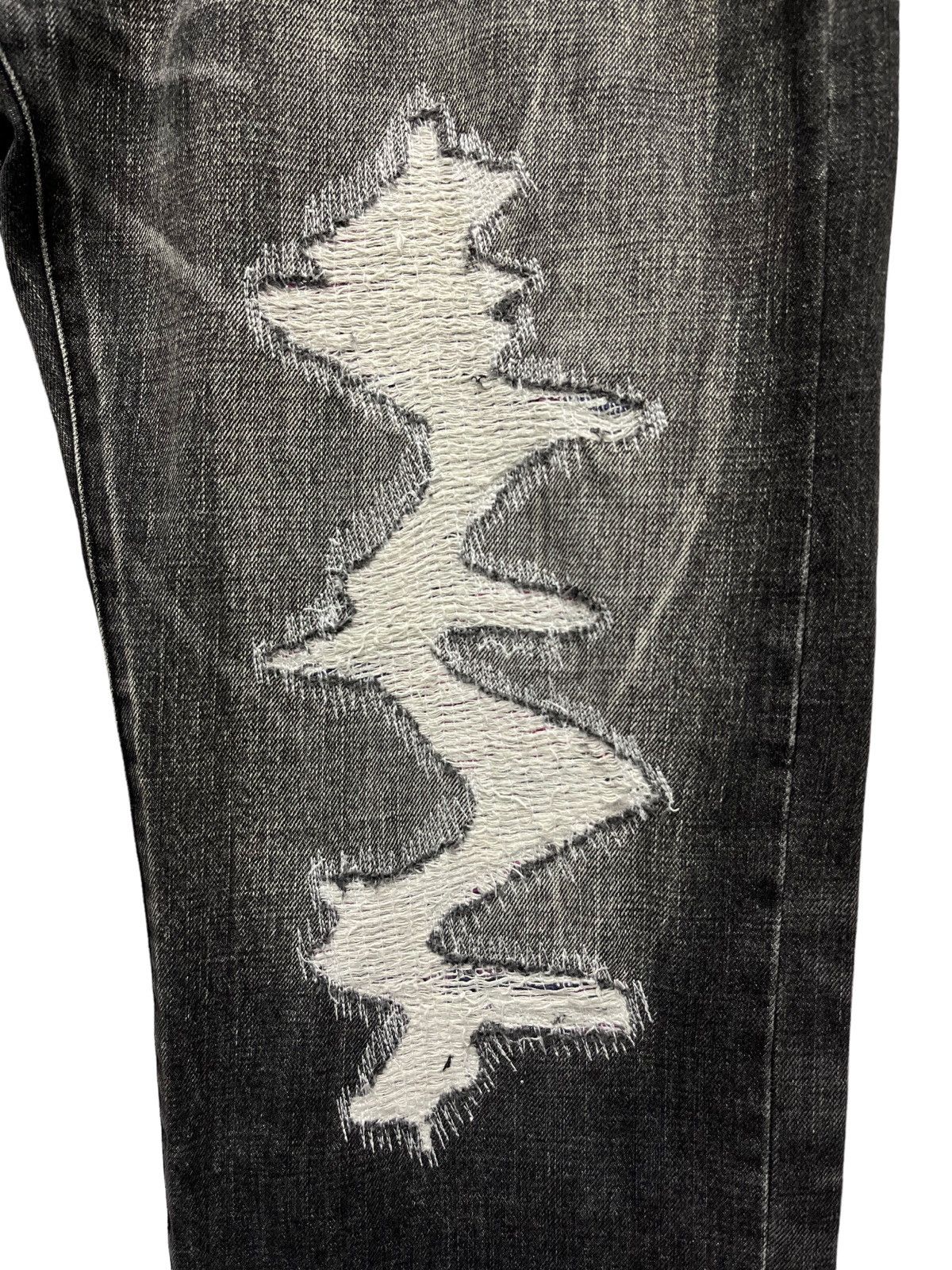 ANDSUNS 💥ANDSUNS TOKYOISM Baggy Art Distressed Denim Made in JAPAN Size US 35 - 3 Thumbnail