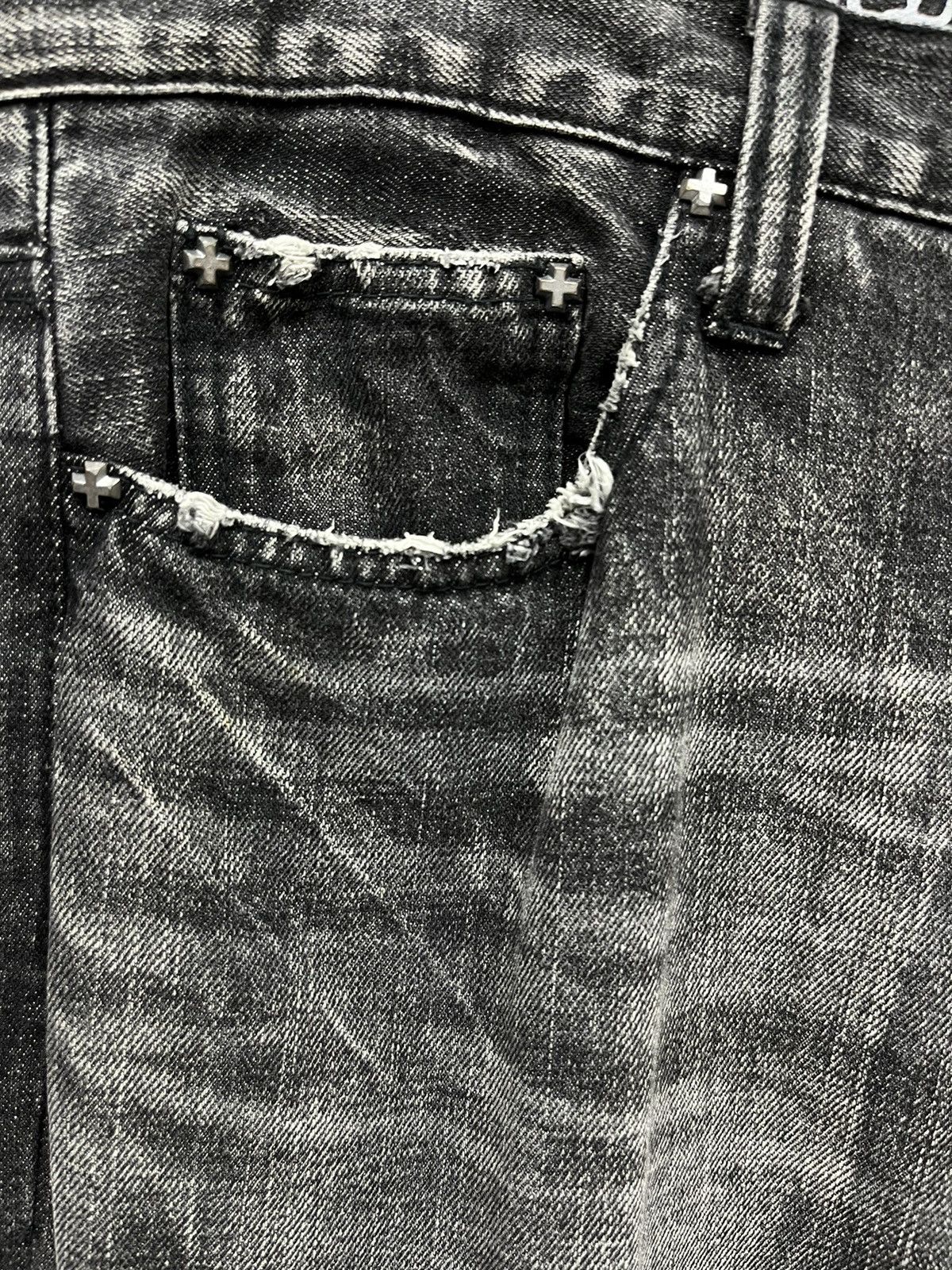 ANDSUNS 💥ANDSUNS TOKYOISM Baggy Art Distressed Denim Made in JAPAN Size US 35 - 6 Thumbnail