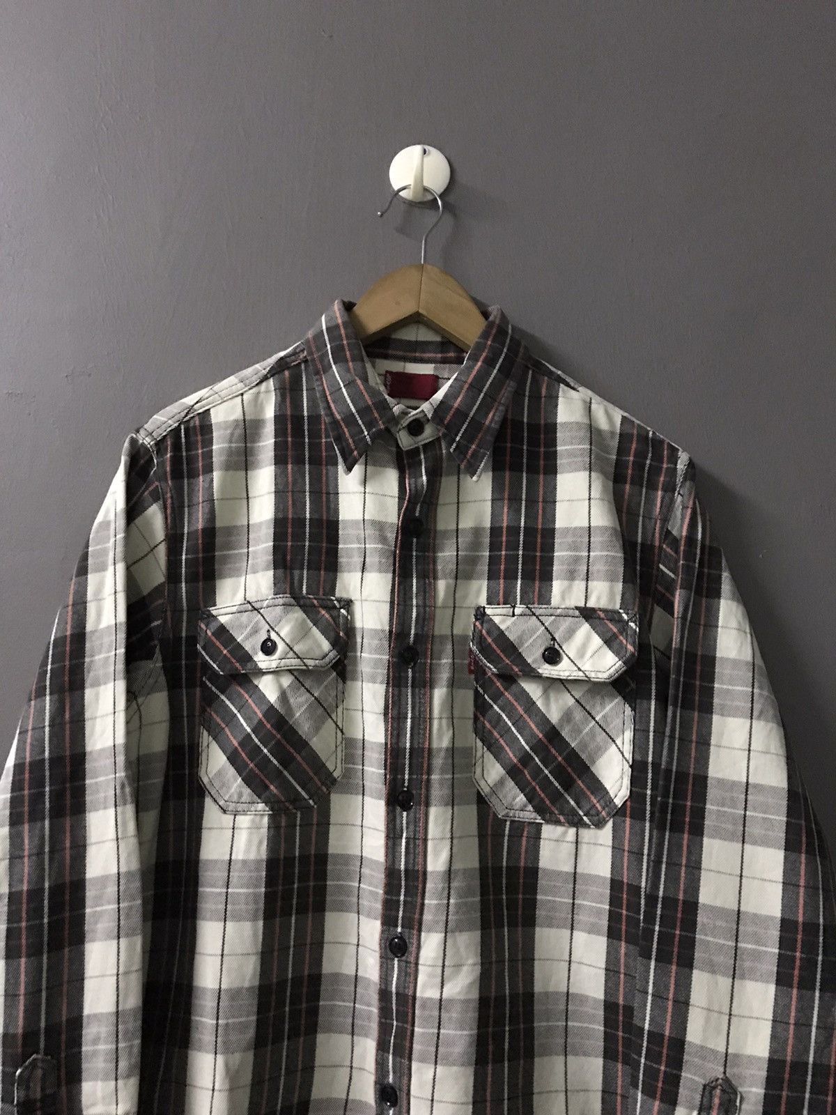 VINTAGE LEVIS FLANNEL DOUBLE POCKET WORKWEAR SHIRT