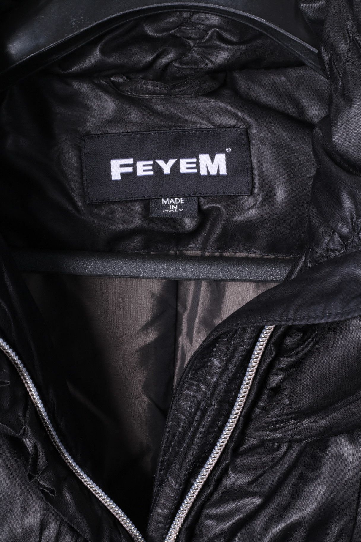 Vintage Feyem Women M (S) Down Jacket Black Quilted Italy 0104 Size S / US 4 / IT 40 - 4 Thumbnail
