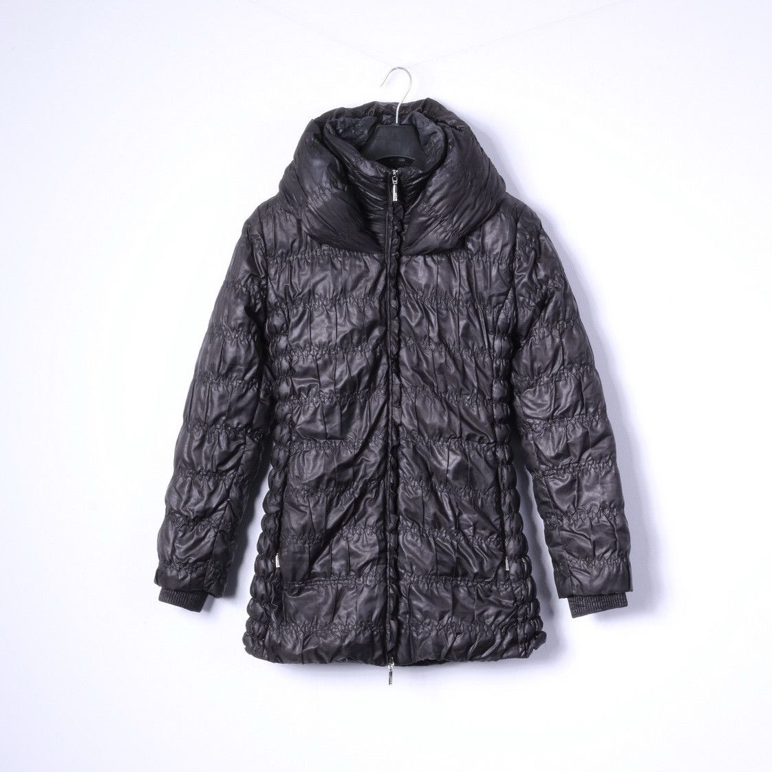 Vintage Feyem Women M (S) Down Jacket Black Quilted Italy 0104 Size S / US 4 / IT 40 - 2 Thumbnail