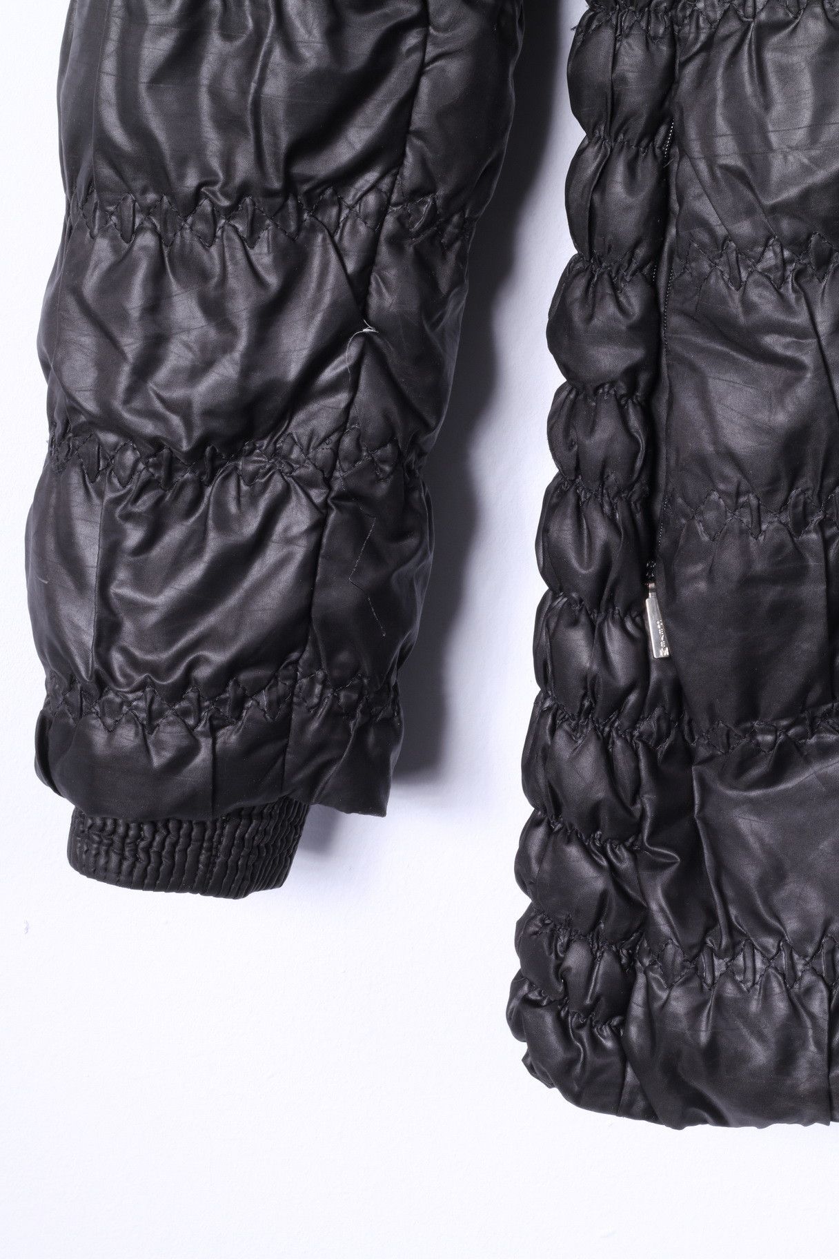 Vintage Feyem Women M (S) Down Jacket Black Quilted Italy 0104 Size S / US 4 / IT 40 - 3 Thumbnail