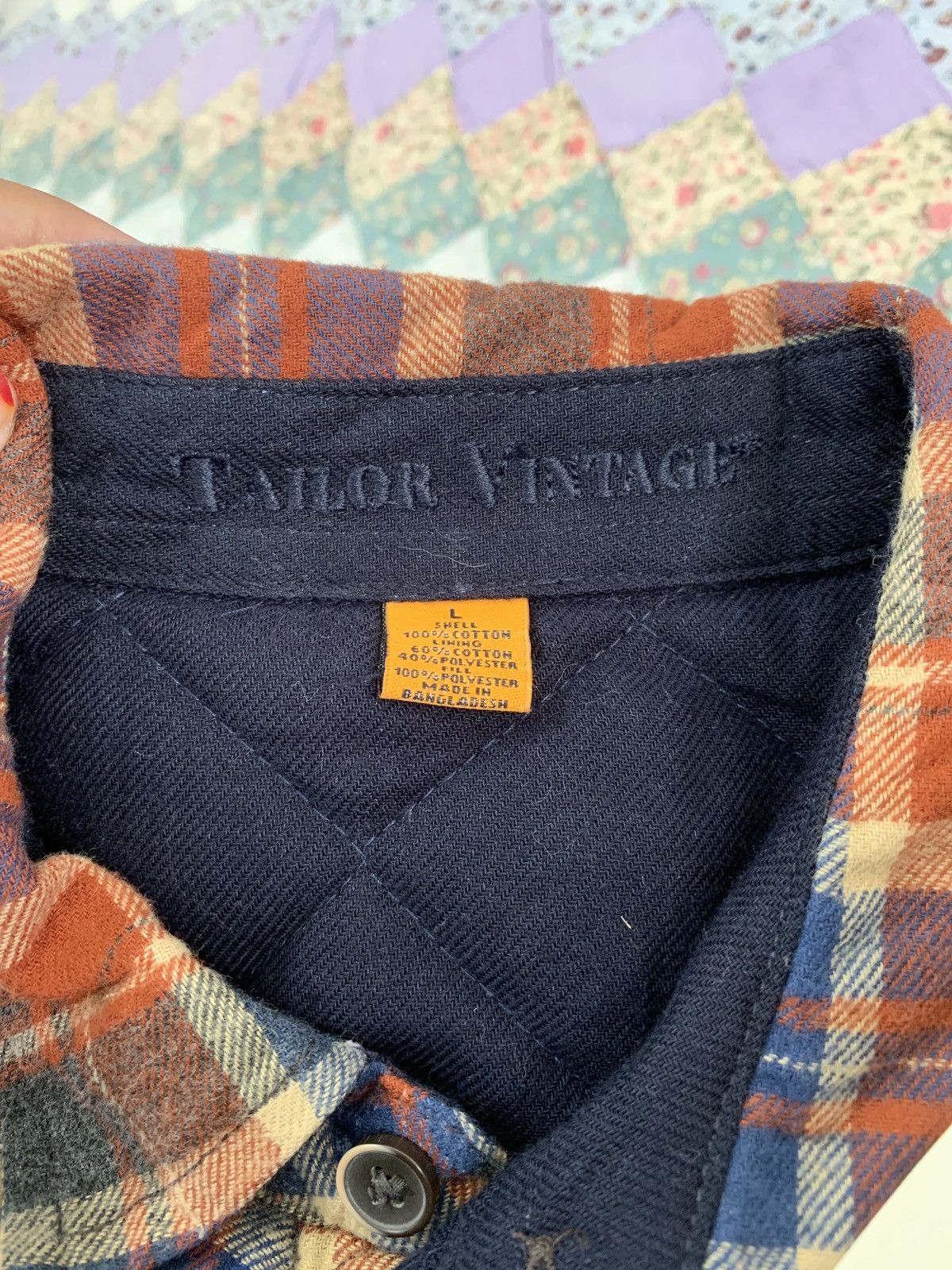 Flannel TAILOR VINTAGE QUILTED TRUCKER JACKET Size US L / EU 52-54 / 3 - 7 Thumbnail