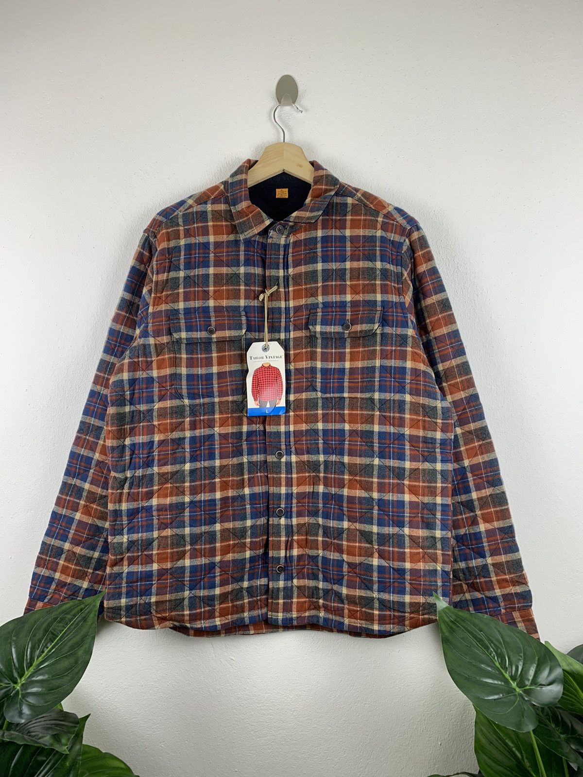 Flannel TAILOR VINTAGE QUILTED TRUCKER JACKET Size US L / EU 52-54 / 3 - 1 Thumbnail
