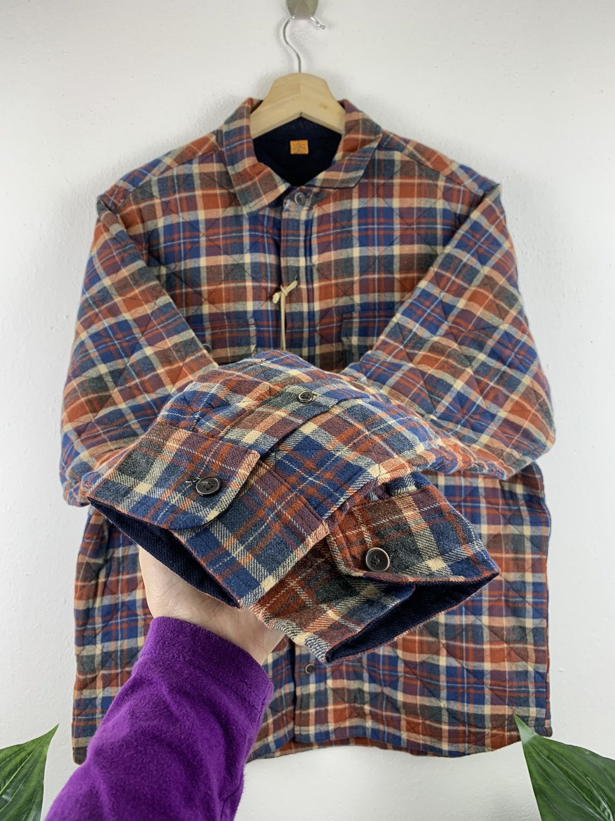 Flannel TAILOR VINTAGE QUILTED TRUCKER JACKET Size US L / EU 52-54 / 3 - 3 Thumbnail
