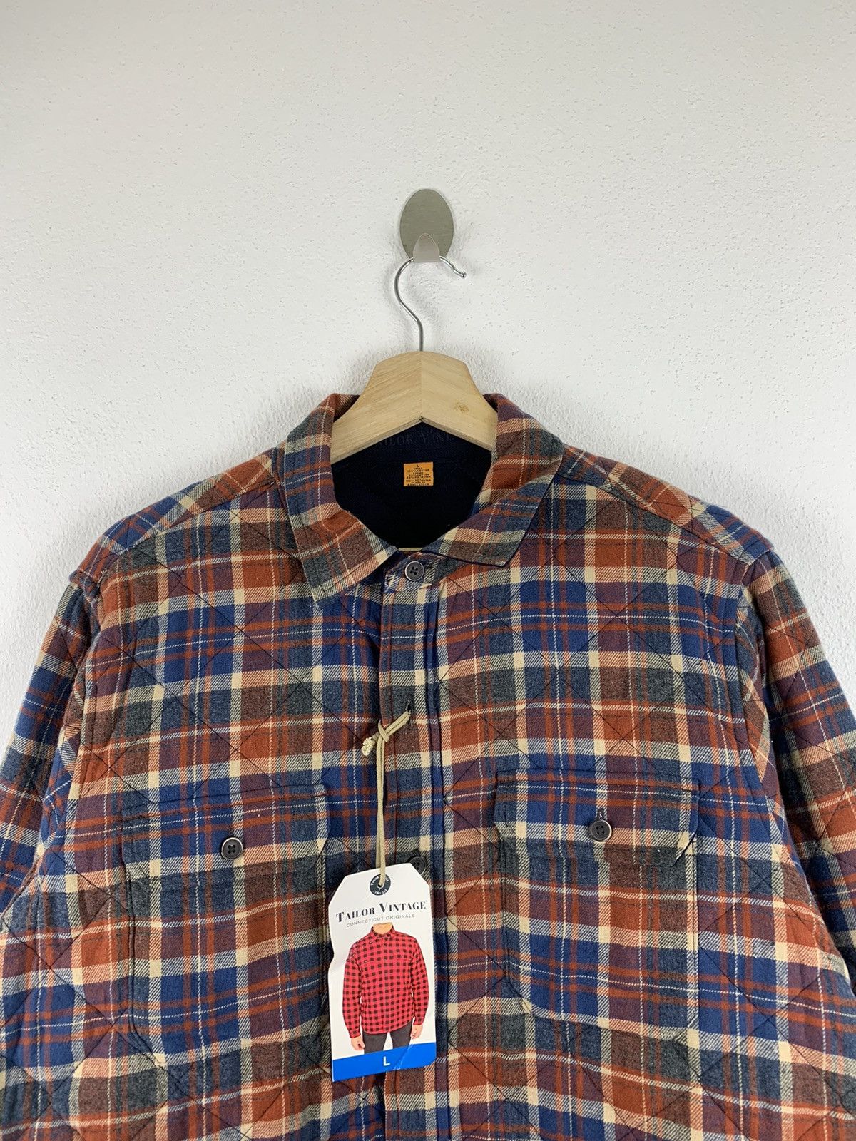 Flannel TAILOR VINTAGE QUILTED TRUCKER JACKET Size US L / EU 52-54 / 3 - 2 Thumbnail