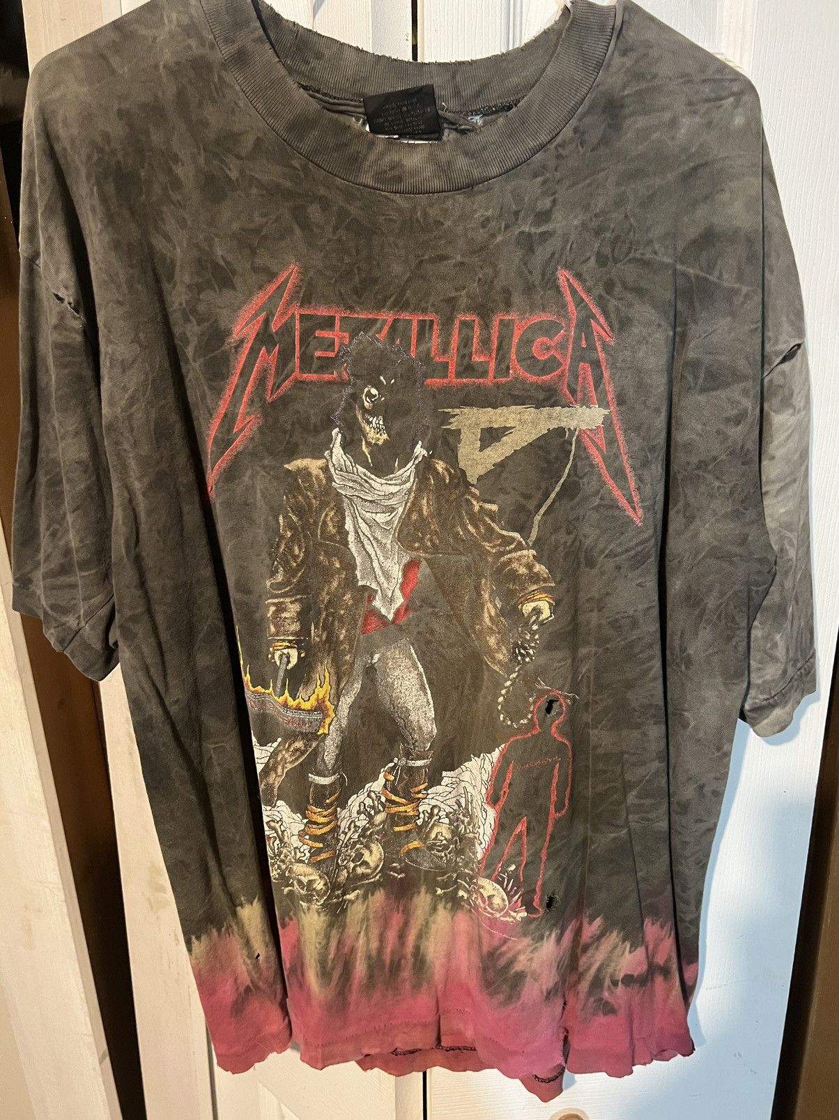 Vintage Rare Metallica Unforgiven Tie Dye Bottom | Grailed