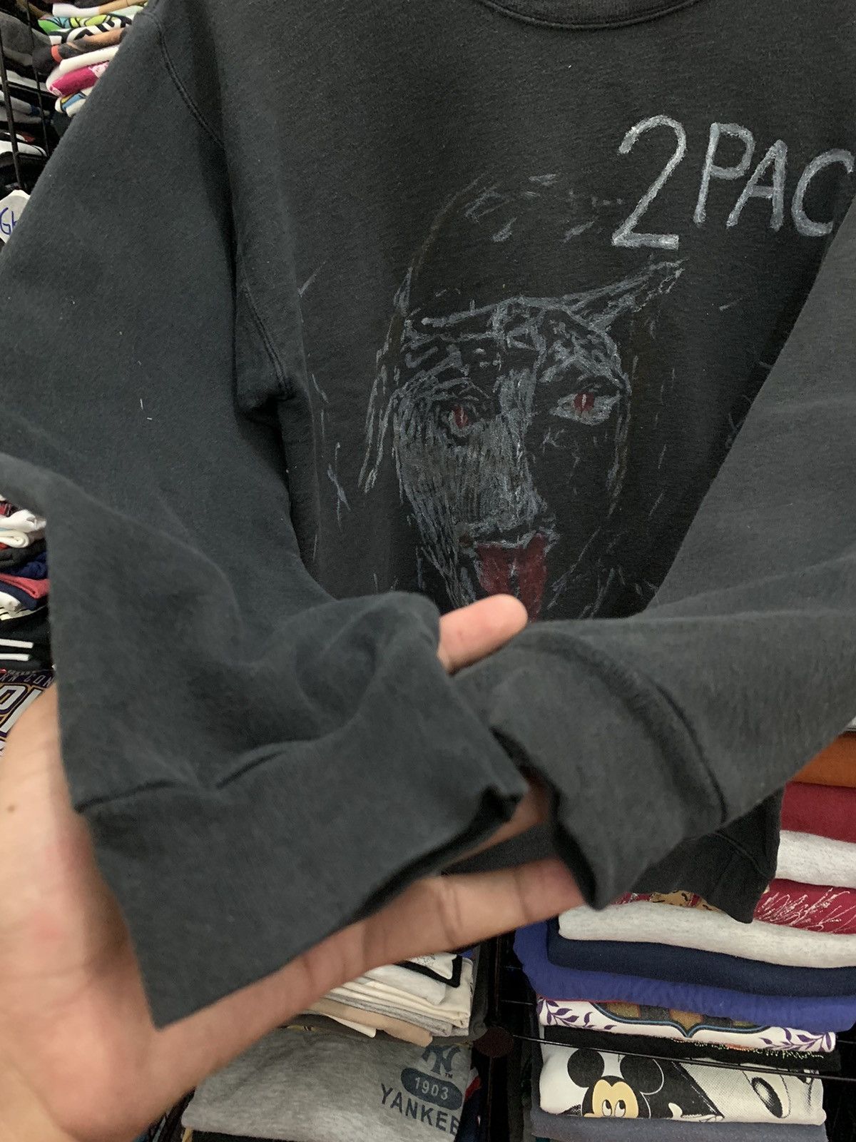 Rap Tees VINTAGE 90’s 2 PAC AFTER DEAD SWEATSHIRT Size US S / EU 44-46 / 1 - 4 Thumbnail